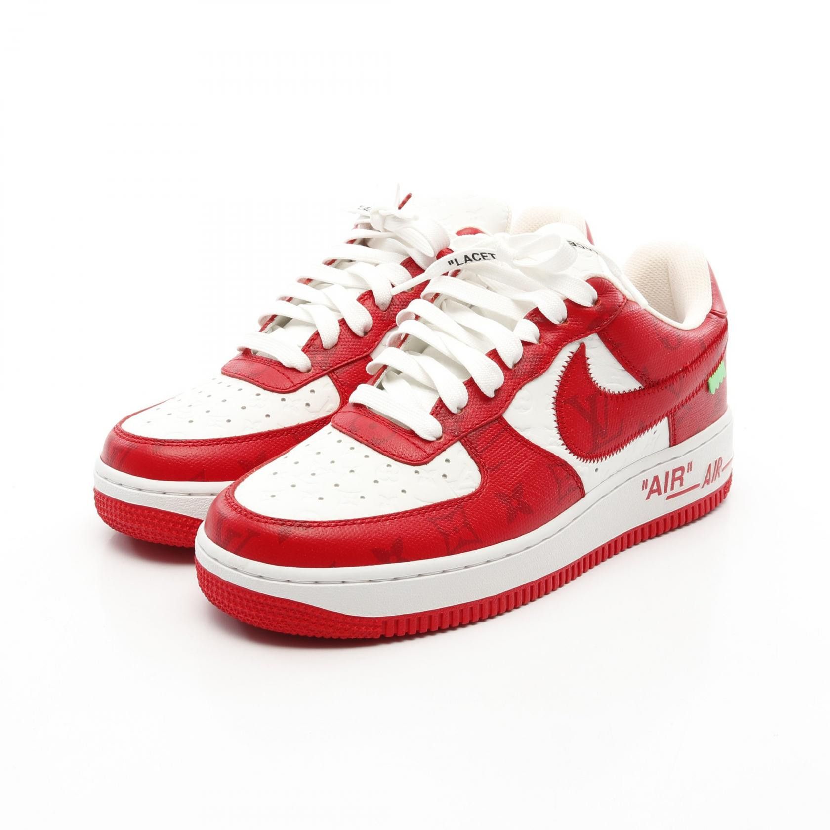 Louis Vuitton Louis Vuitton Louis Vuitton Nike Air Force1 Low Monogram Leather Sneakers Limited Leather Shoes DUTY FREE for USA Size ONE SIZE - 1 Thumbnail
