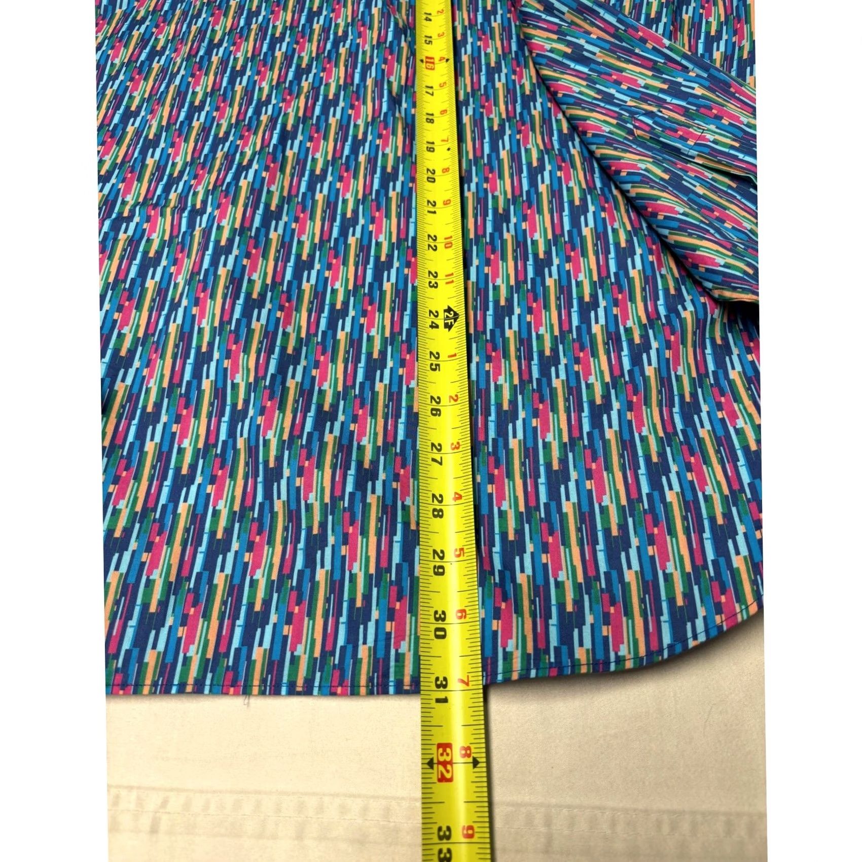 Vintage Paul Fredrick Shirt Mens XL Multi Classic Fit Cotton Abstract Geometric Print Size US XL / EU 56 / 4 - 7 Thumbnail