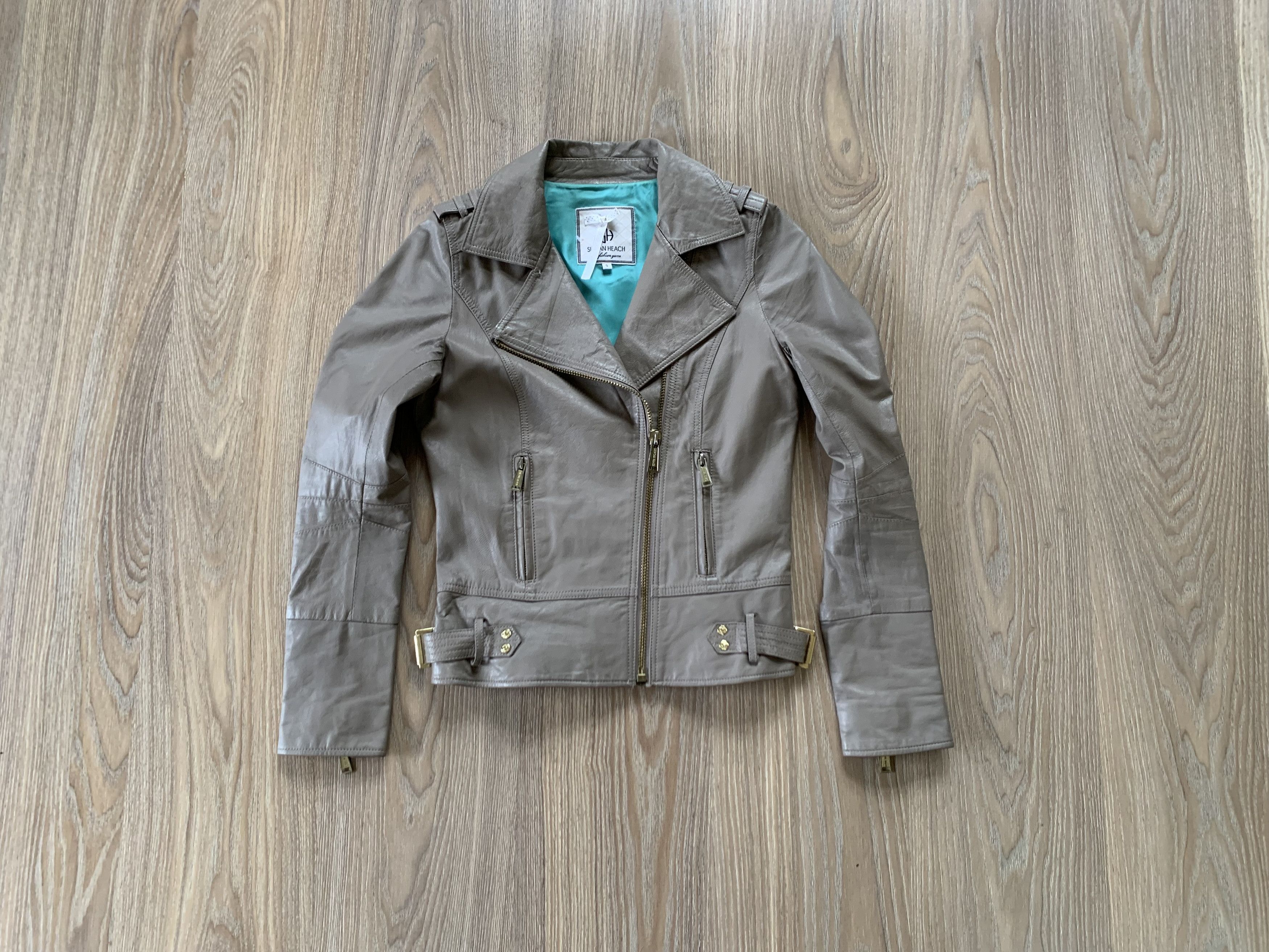 Other Silvian Heach Sheep Skin Grey Leather Biker Jacket Size S / US 4 / IT 40 - 12 Thumbnail