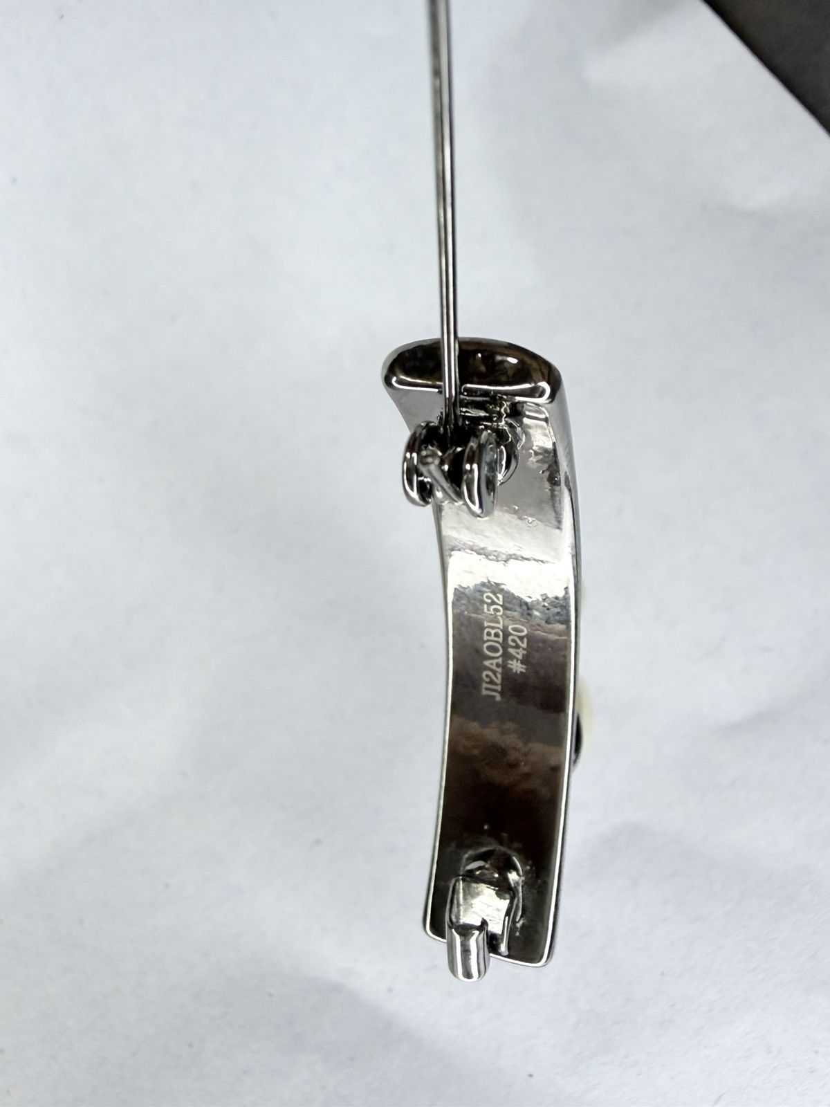 Vintage Vintage Silver-Tone Dual Pearl Bar Brooch - Serial JI2AOBL52 Size ONE SIZE - 2 Thumbnail