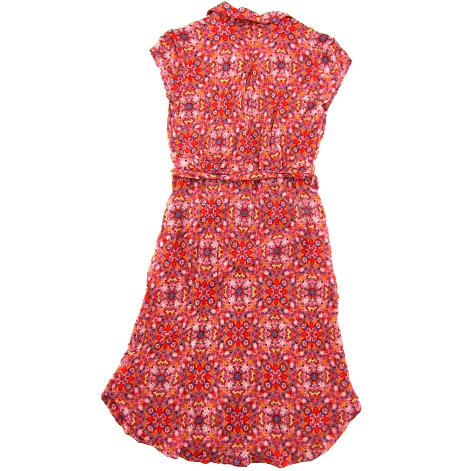 Pinko ELLISON Floral Button Down Midi Dress Large Pink Rayon Floral Button Down Pocket Midi Dress L Ellison Womens Size L / US 10 / IT 46 - 2 Thumbnail