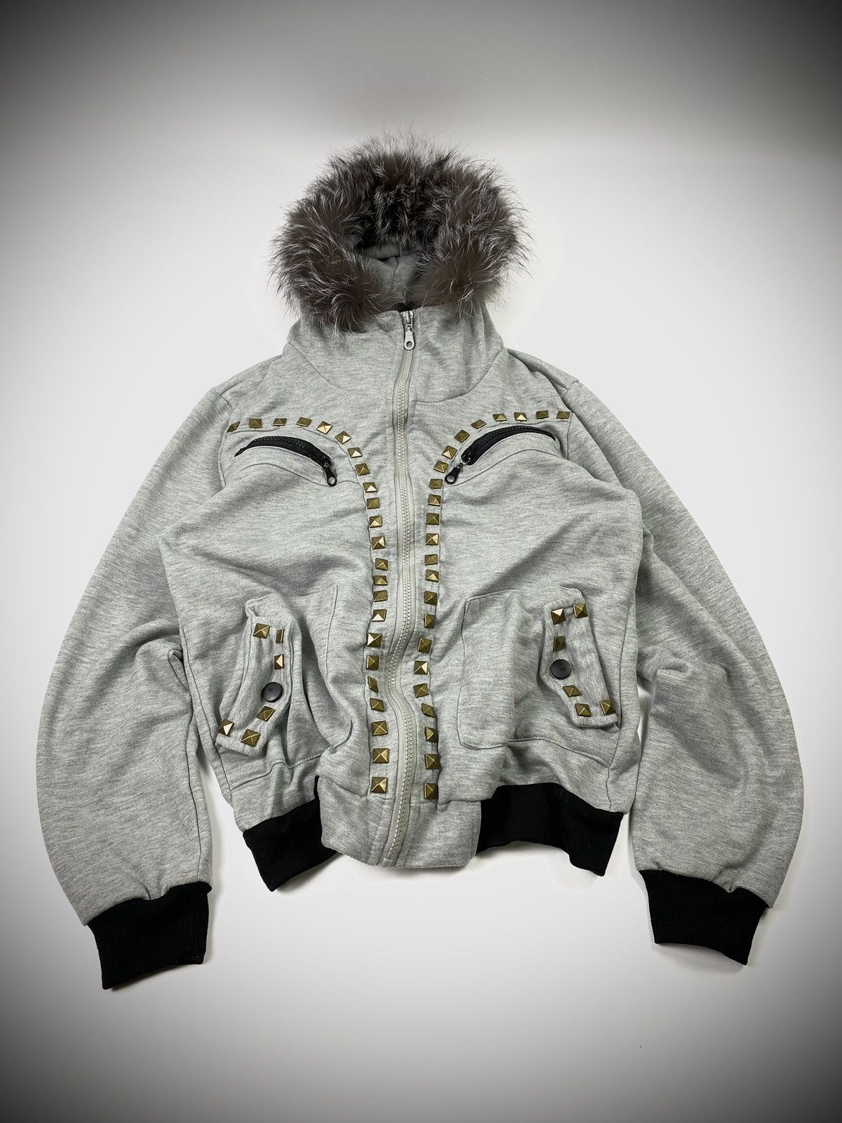 Japanese Brand studded fur hoodie buzz double layer ifsixwasnine style Size US M / EU 48-50 / 2 - 5 Thumbnail