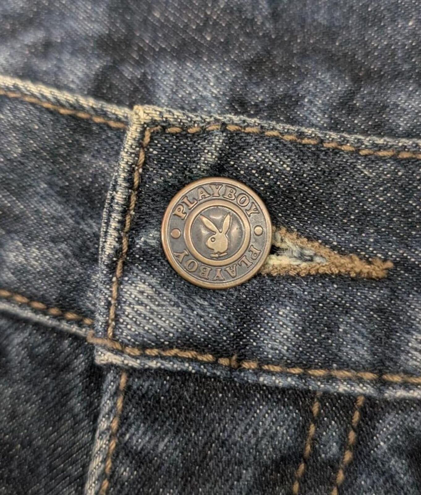 Playboy Vintage 90s Playboy Basic Jeans Dark Blue Denim Size US 31 - 5 Thumbnail
