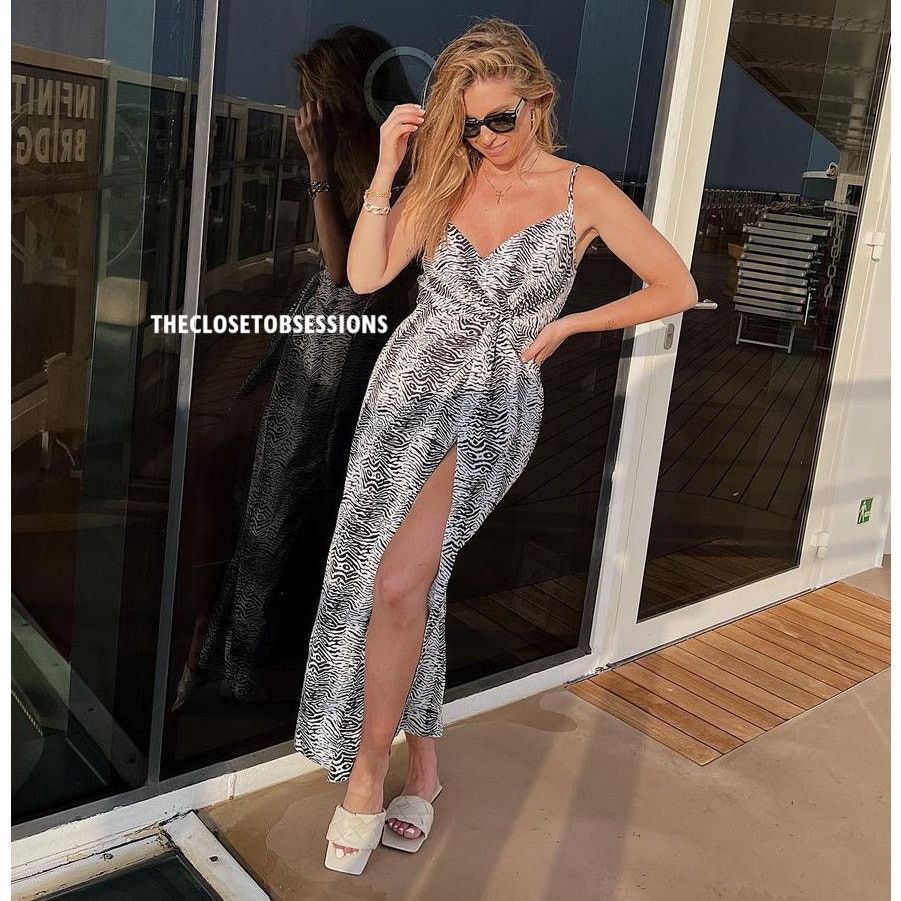 Zara ZARA Ruched Zebra Print Maxi Dress NWT Size XL / US 12-14 / IT 48-50 - 17 Thumbnail