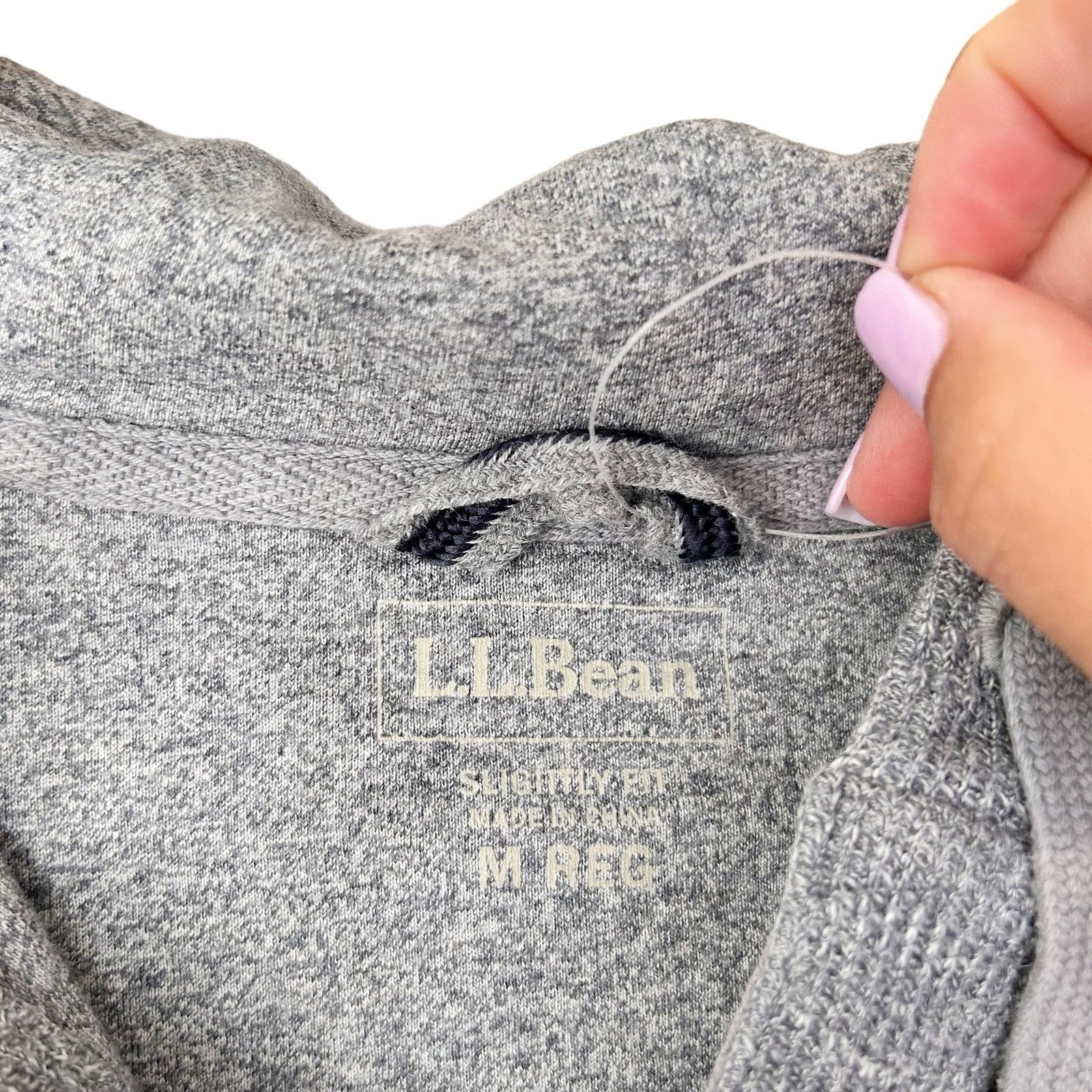 L.L. Bean LL Bean Gray Slightly Fitted Hoodie Sz M Size US M / EU 48-50 / 2 - 2 Thumbnail