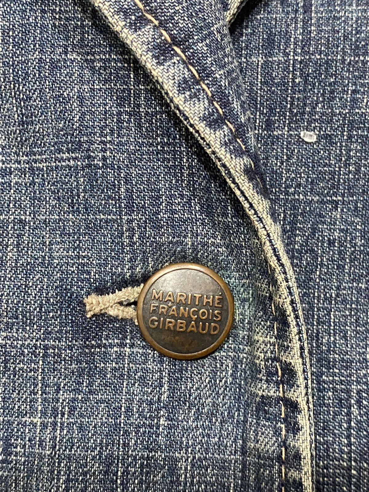 Marithe + Francois Girbaud Marithe Francois Girbaud Vintage Blazer Denim Size S / US 4 / IT 40 - 8 Thumbnail