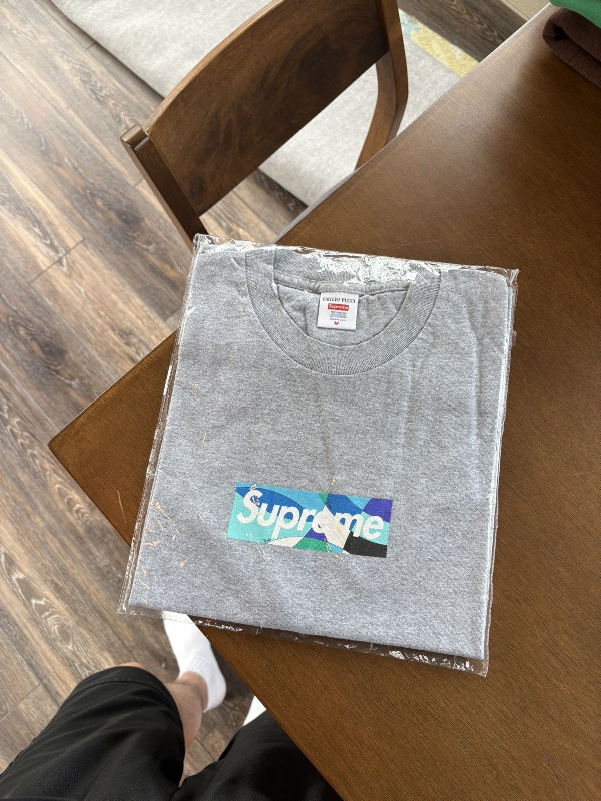 Supreme Emilio Pucci Box Logo Tee SS21 Blue Grey