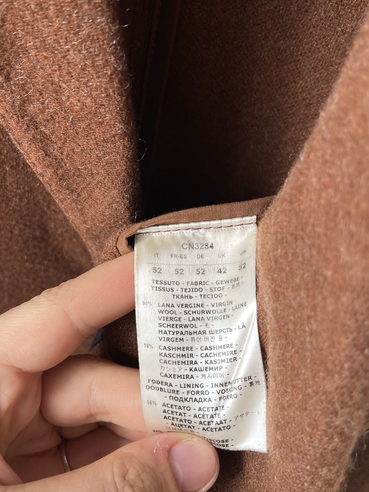 Circolo 1901 Circolo 1901 Men’s Wool Cashmere Brown Sport Blazer Size 52 Size 52S - 11 Thumbnail