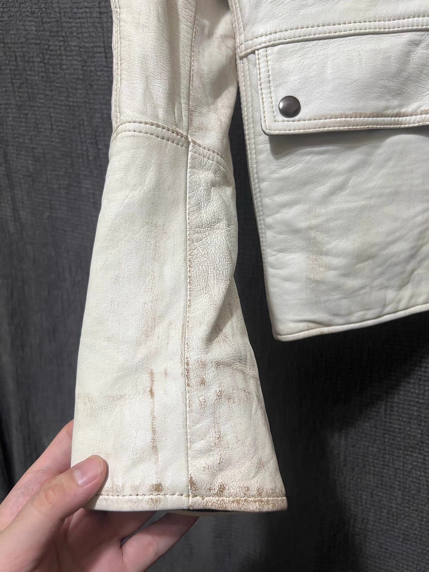 Isaac Sellam Experience white leather jacket