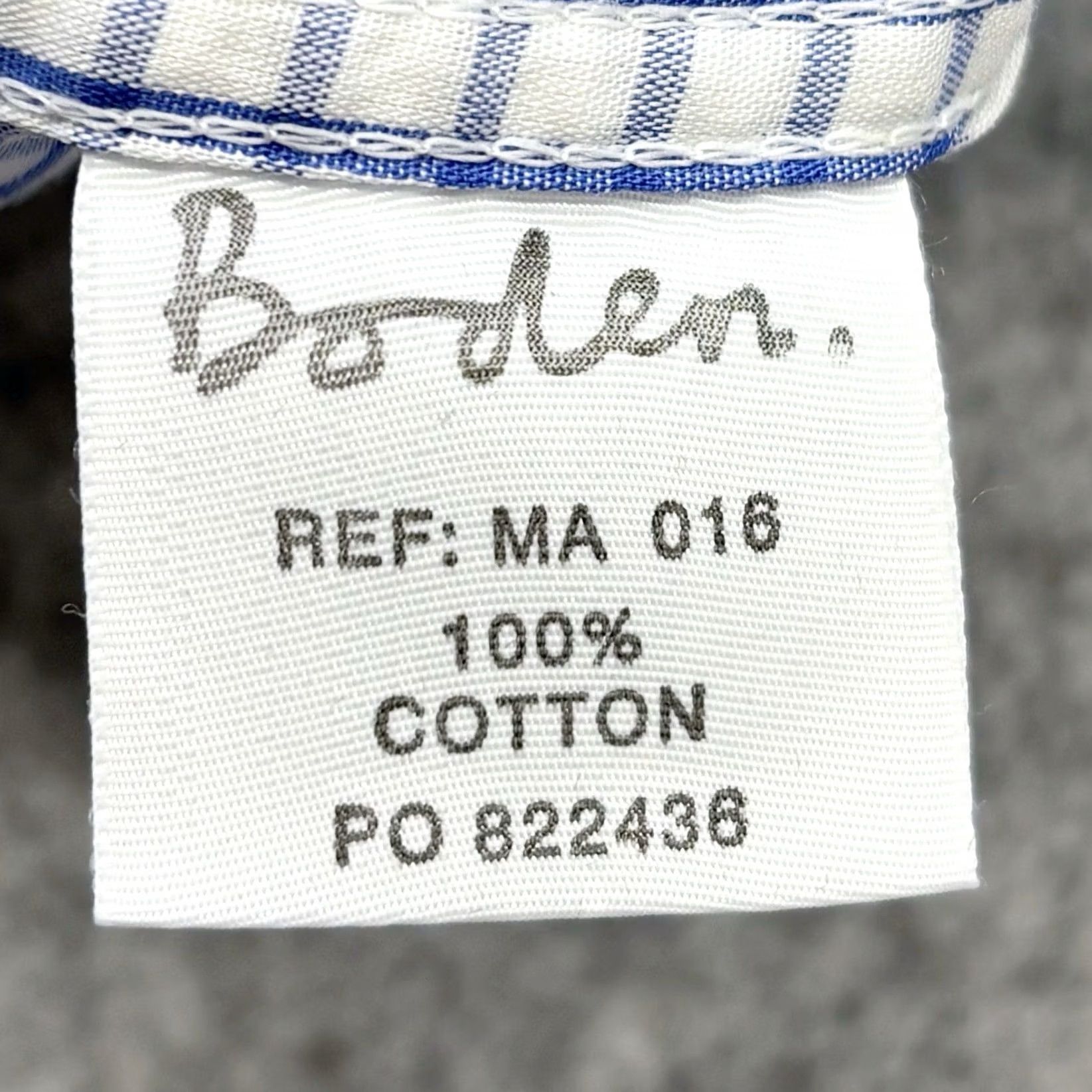 Boden Boden Shirt 16.5” Check Blue White Mens Button-Down Long Sleeve Formal Work Used Size 46R - 7 Thumbnail