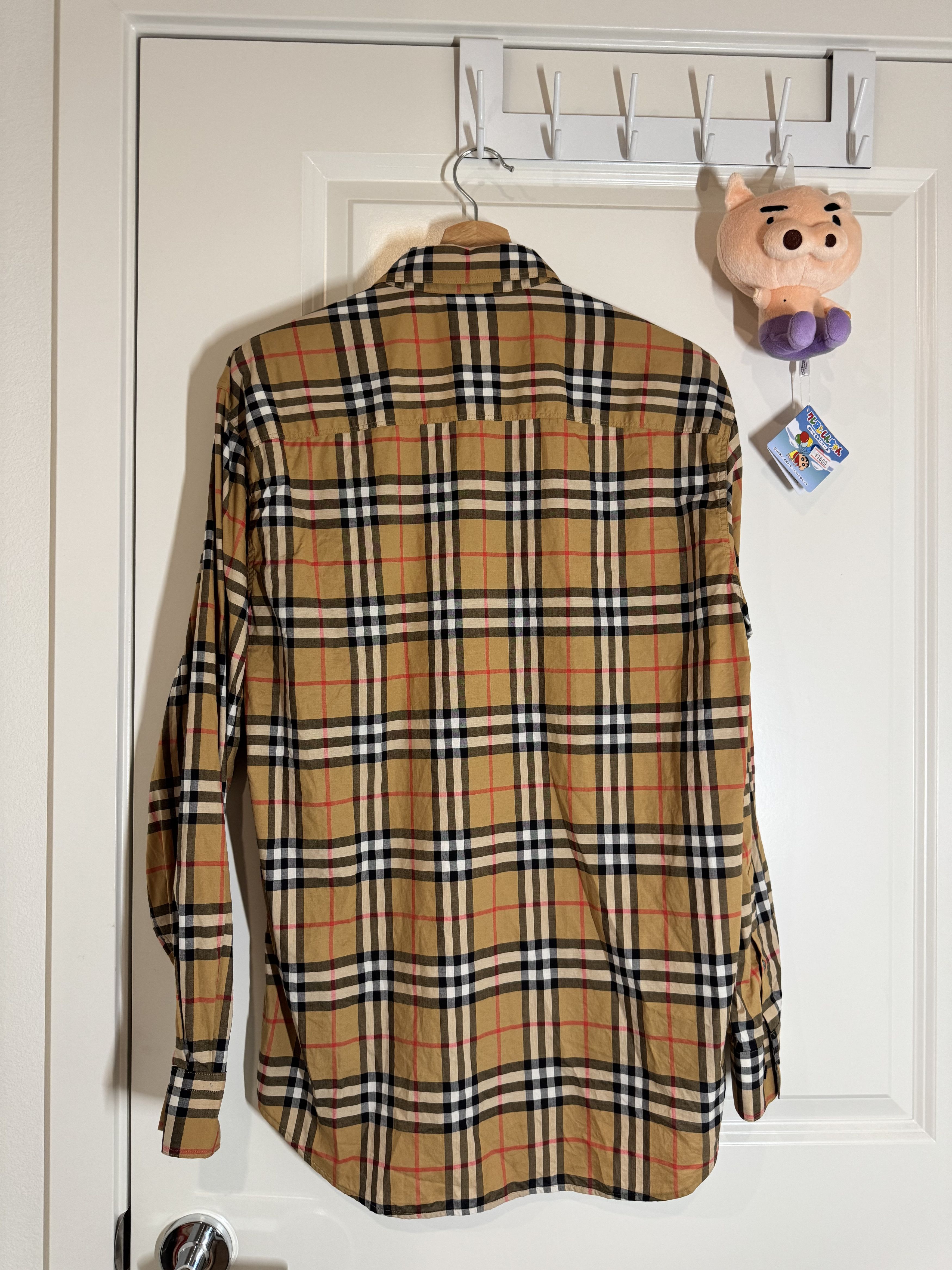 Burberry Burberry Check Cotton Shirt Classic Archive Beige Medium Size US M / EU 48-50 / 2 - 2 Thumbnail