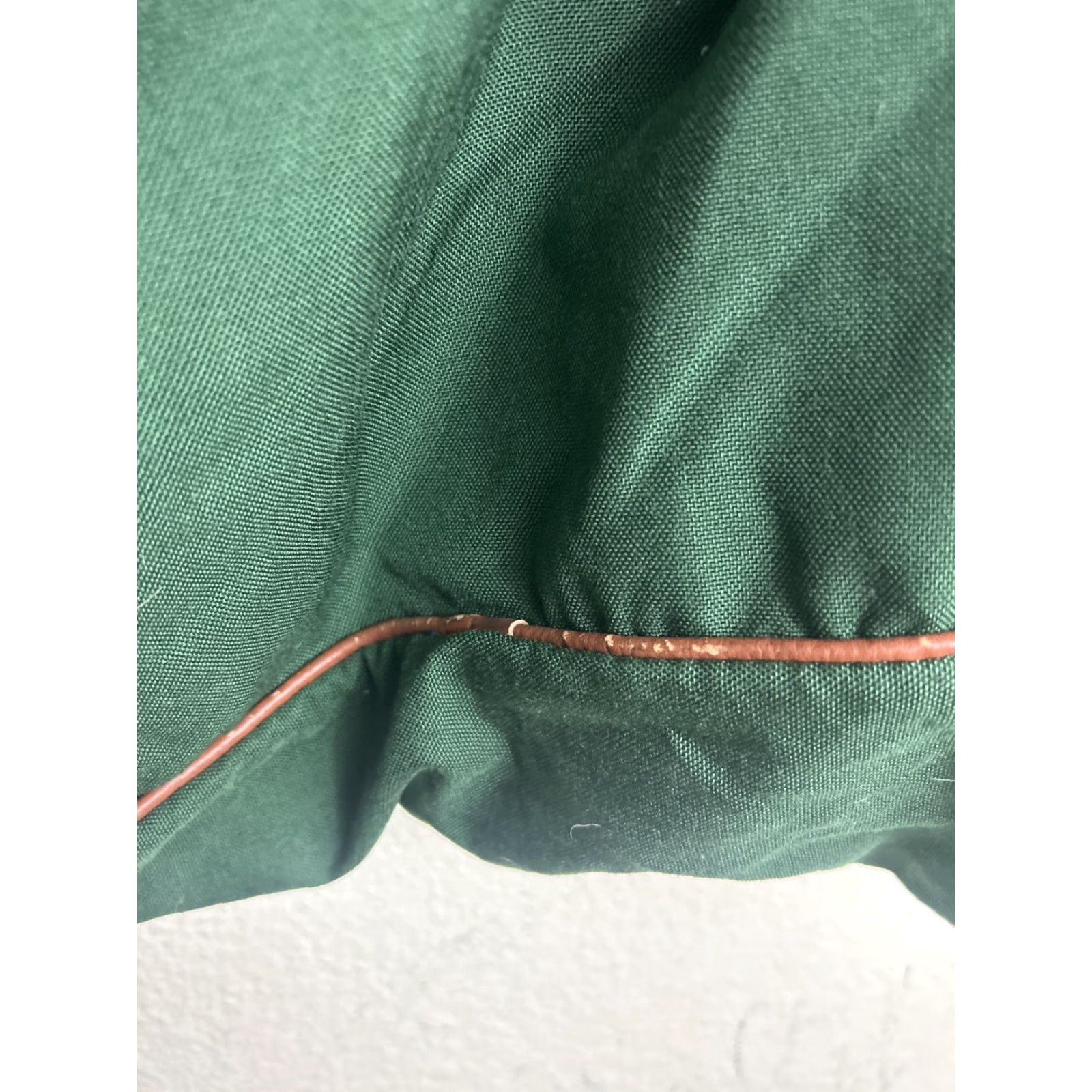 Vintage VINTAGE L.L. Bean Bag Duffel Travel Carry On 23"x16"x7" Green Leather Canvas Maroon Brass Hardware Womens Men’s Travel Bag Size ONE SIZE - 6 Thumbnail