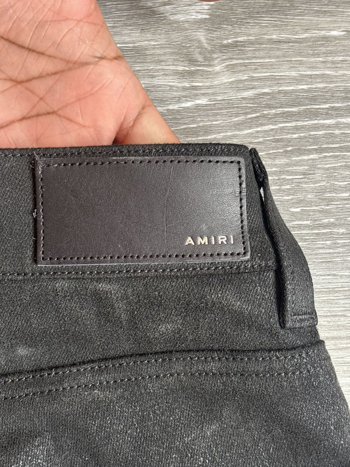 Amiri Amiri MX2 Black Waxed Biker Jean Size US 29 - 10 Thumbnail