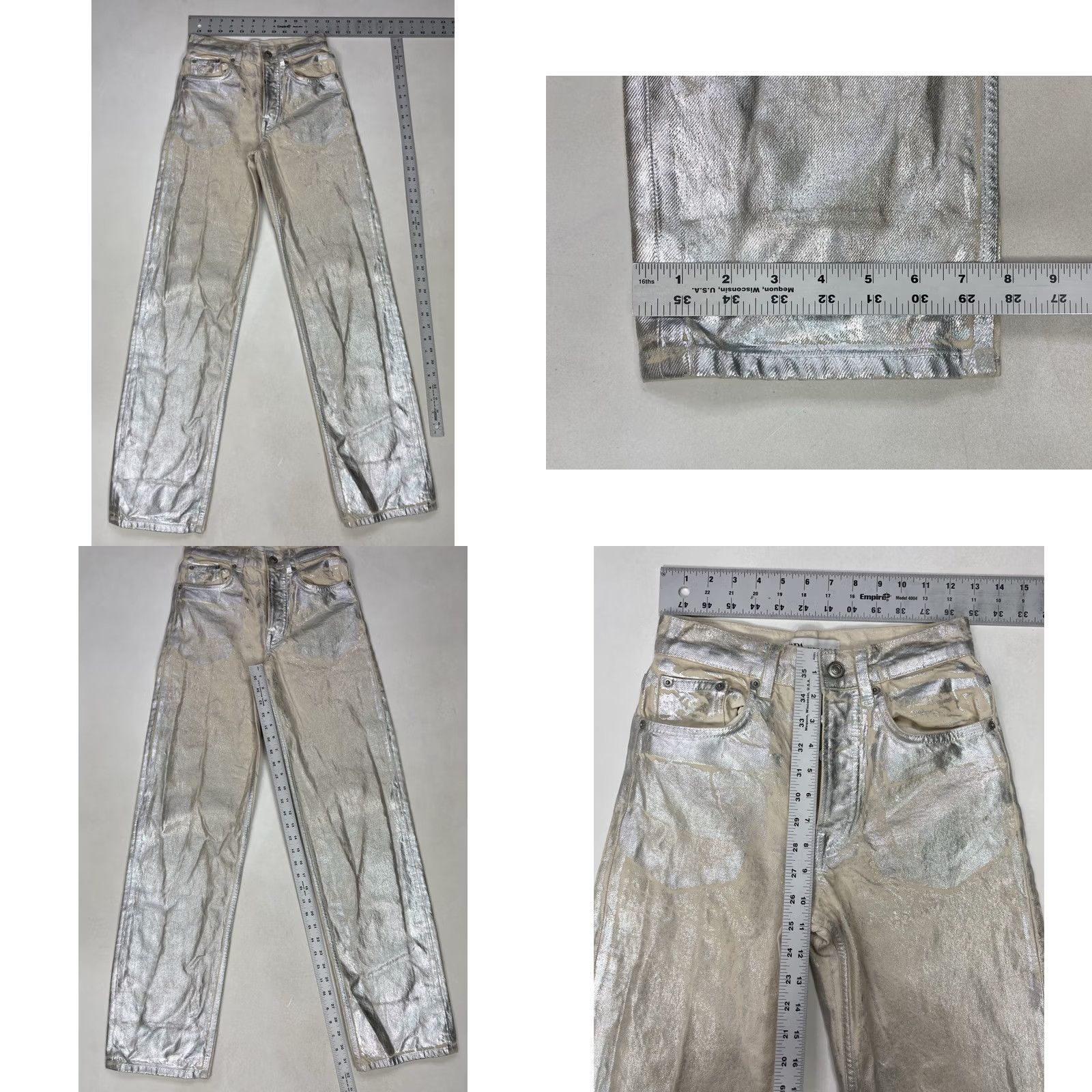 Zara Zara Jeans Women Size 2 Boyfriend Denim Silver 5-Pocket Inseam 32" Cotton Rise Mid Regular Clothes Pants Shirtable? Size 26" / US 2 / IT 38 - 8 Thumbnail