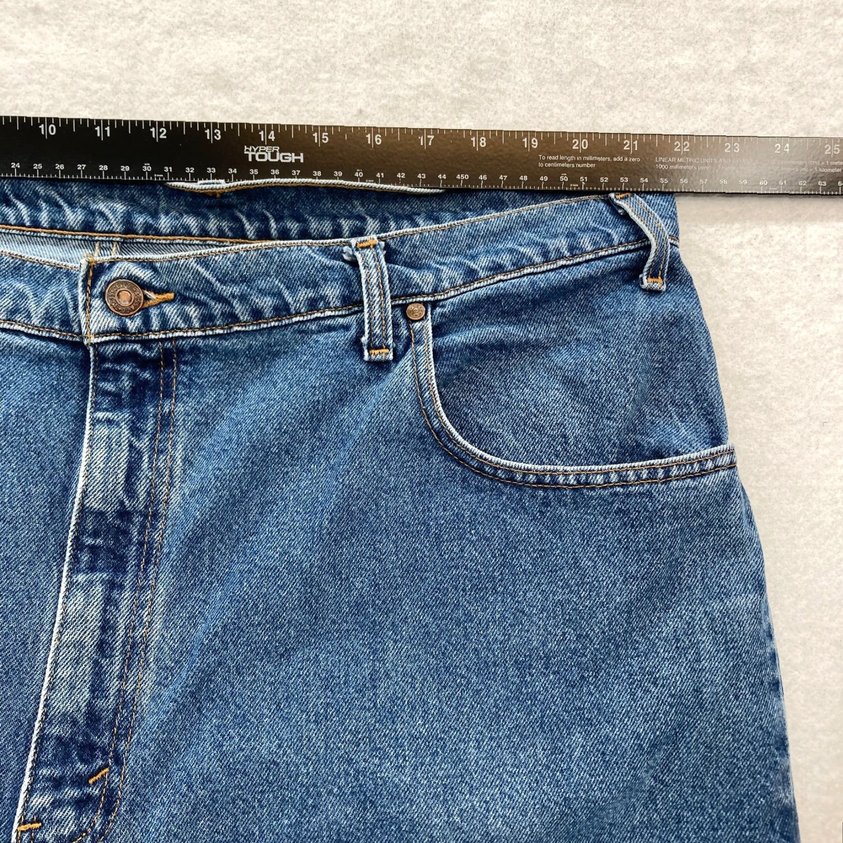 Levi's VINTAGE Levi's Jeans 545 Mens 44x30 Blue Denim 90s Tapered Loose Fit 1998 Mens Size US 44 / EU 60 - 6 Thumbnail