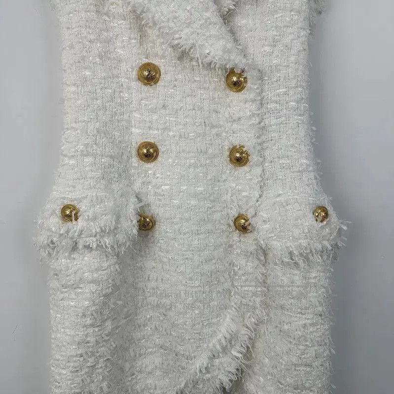 Balmain Balmain White Cotton Dress Size S . Size S / US 4 / IT 40 - 4 Thumbnail