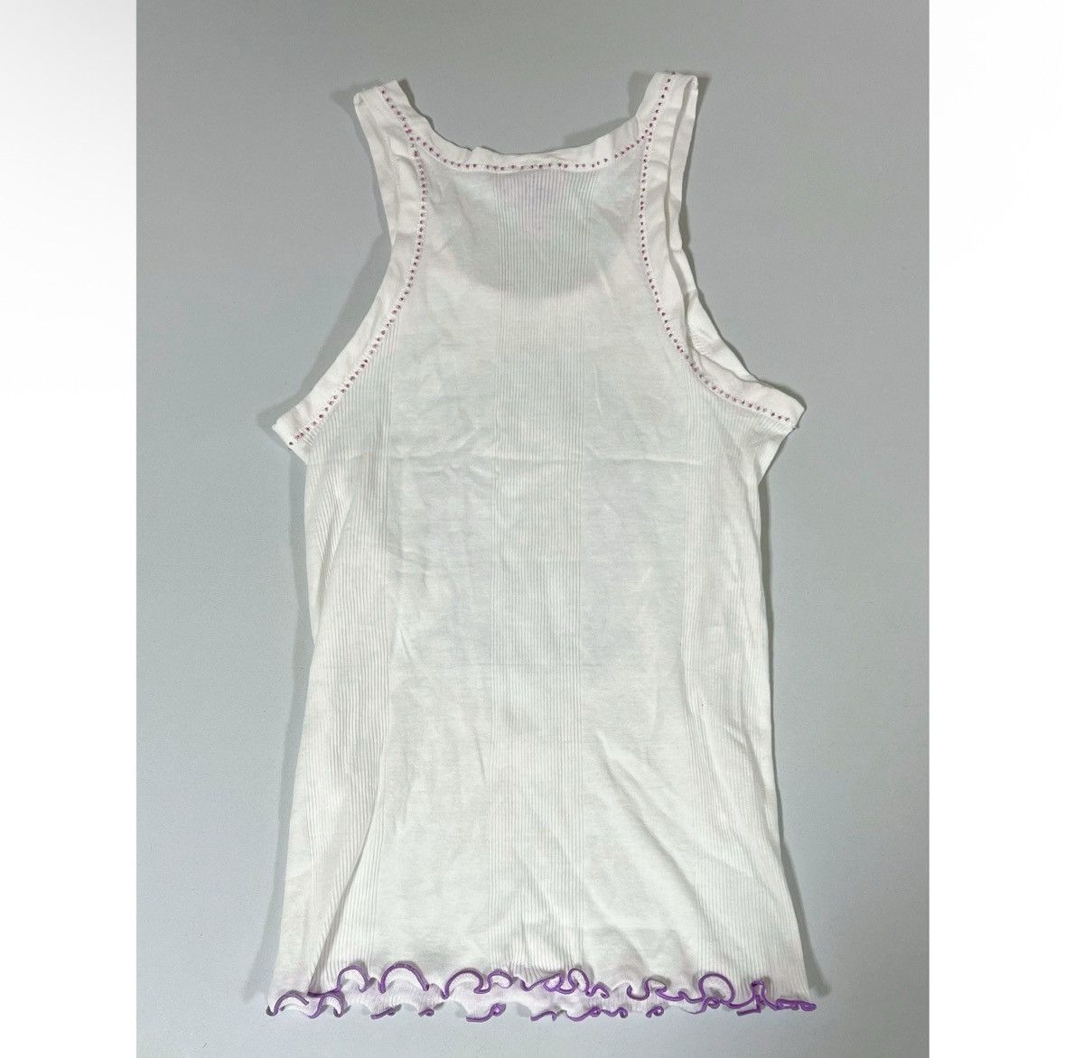 Calypso St Barth White Beaded Sequin ‘Ganesha’ Tank Top Shirt Blouse Size S 💜 Size S / US 4 / IT 40 - 3 Thumbnail