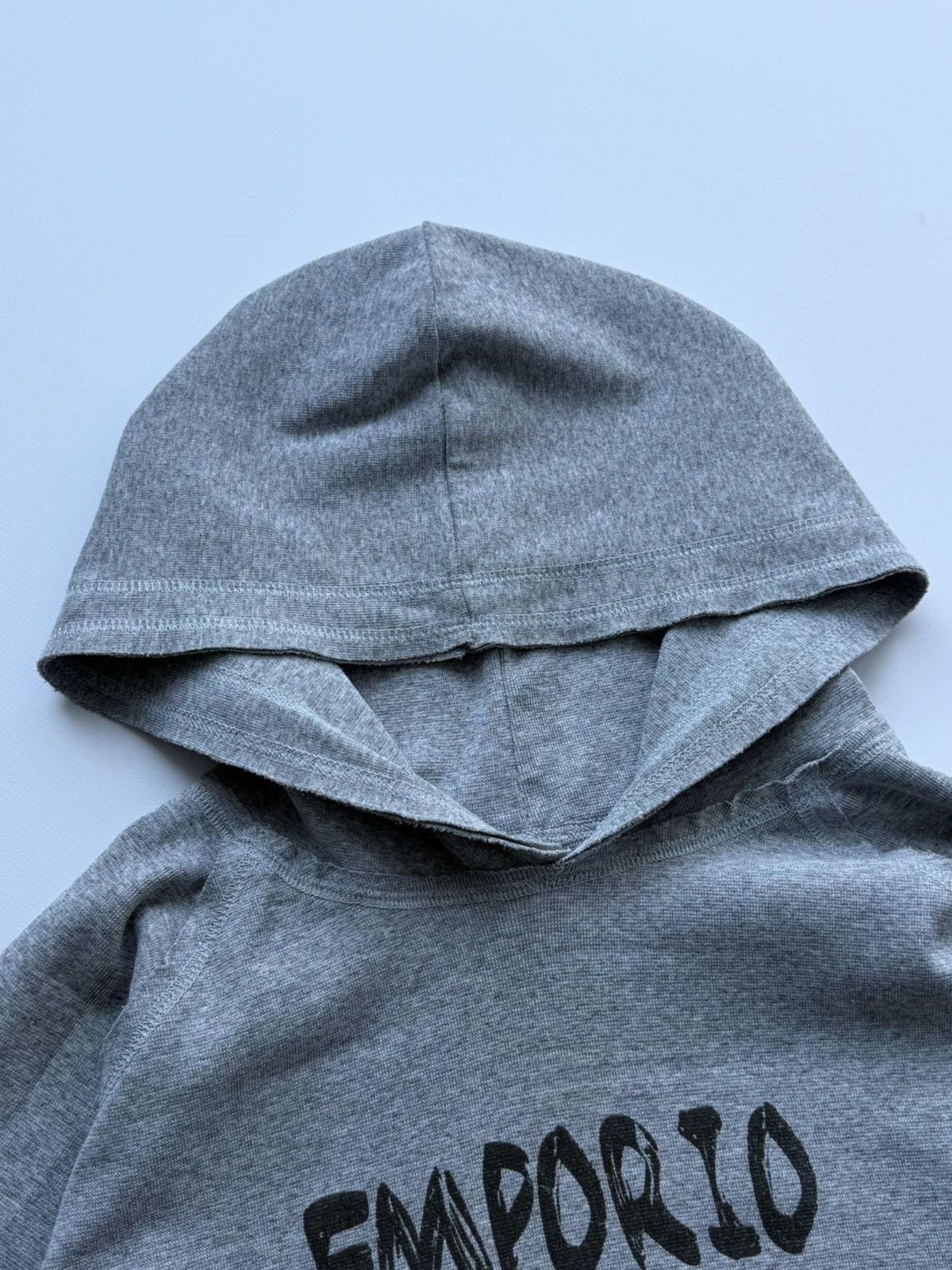Emporio Armani 2000s Emporio Armani Distressed Hoodie Size US L / EU 52-54 / 3 - 7 Thumbnail