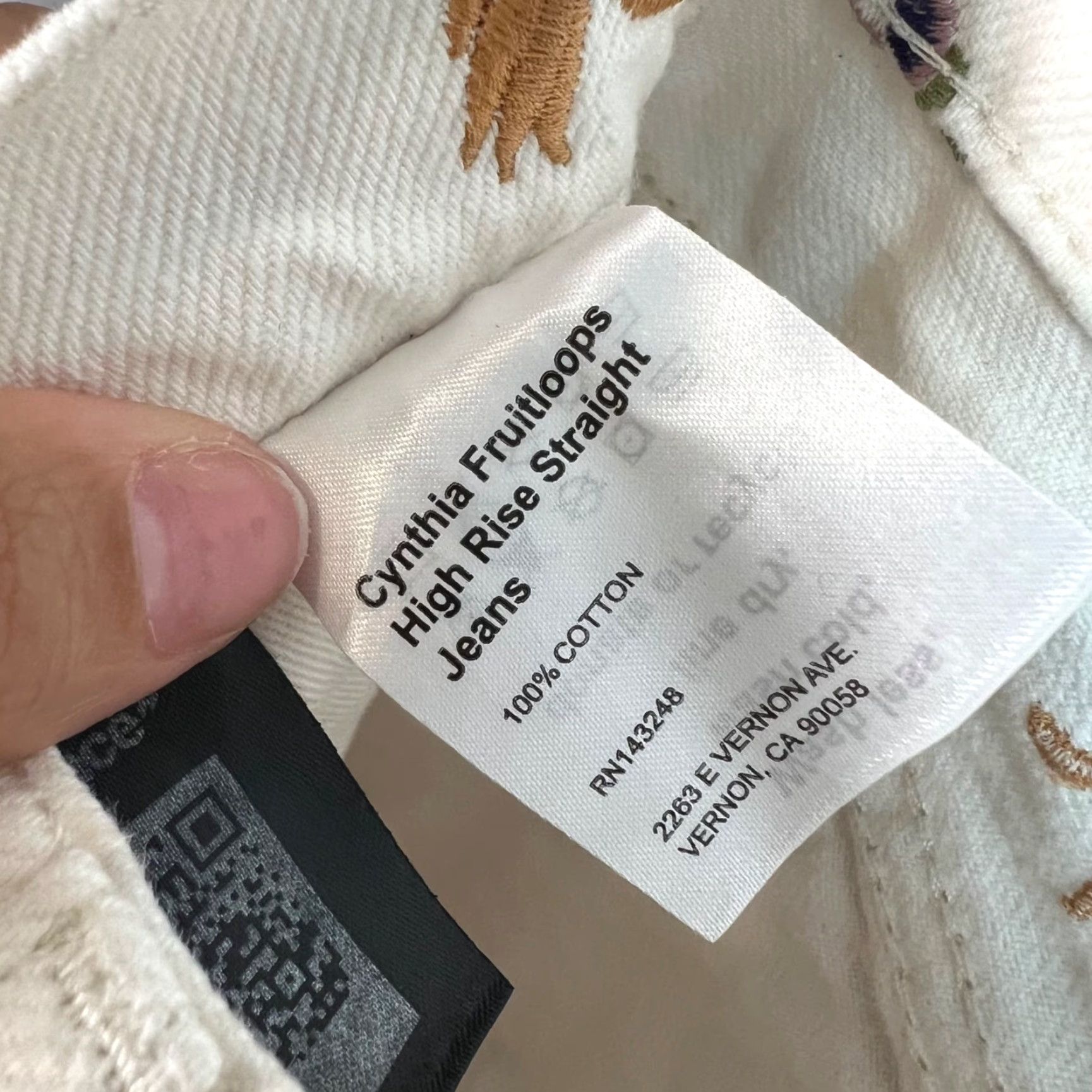 Reformation Reformation Cynthia Jeans Women 23 White Denim High Rise Straight 5-Pocket Size 40" / US 18 - 4 Thumbnail