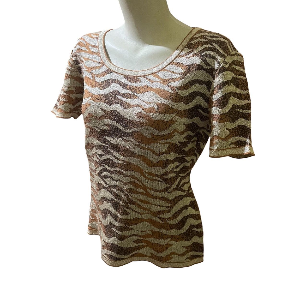 Dior CHRISTIAN DIOR SHORT SLEEVED TOP Size L / US 10 / IT 46 - 2 Thumbnail