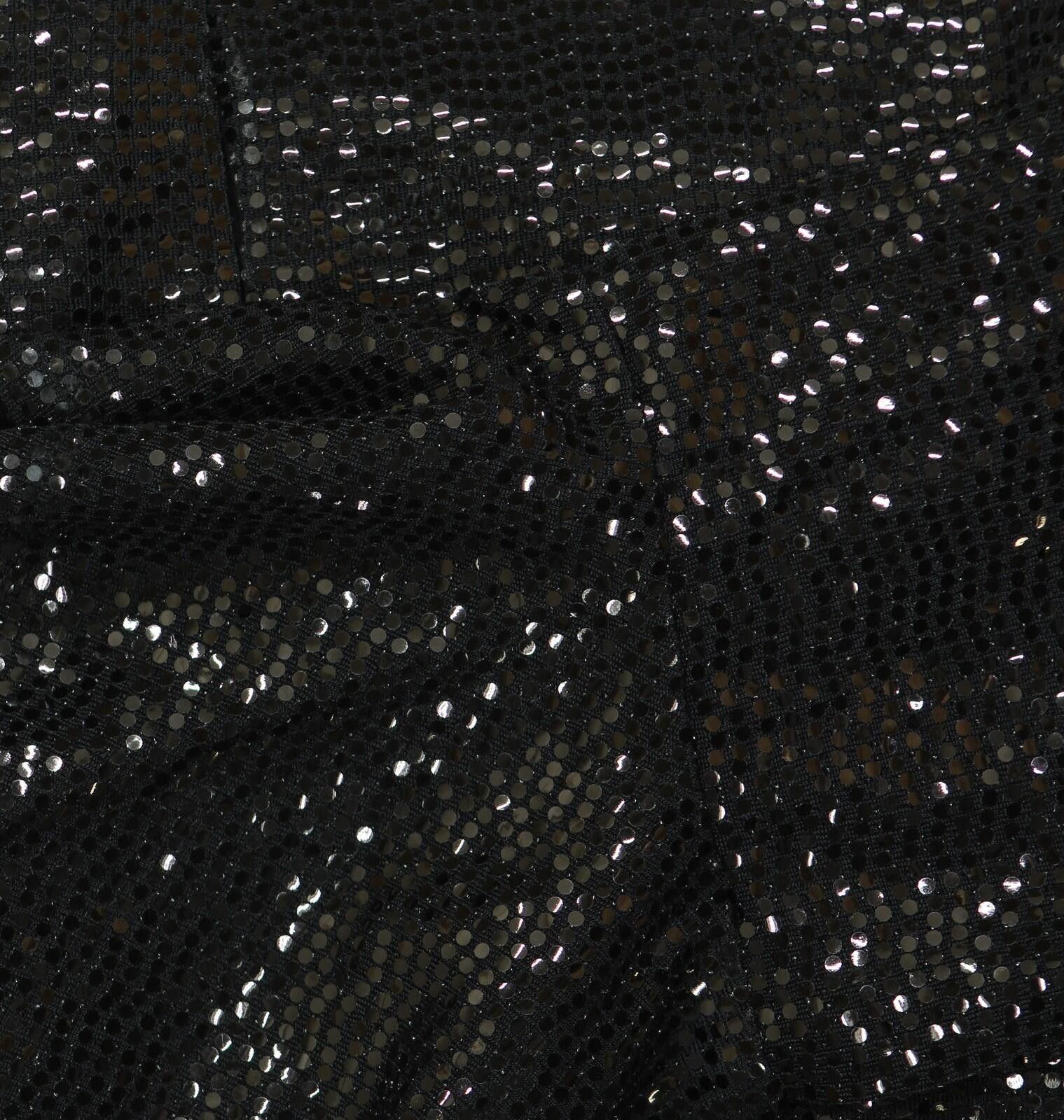 Other Nwt Kasper Sequin Ruffle Sleeve Top Blouse 10915717 Black S Size S / US 4 / IT 40 - 6 Thumbnail