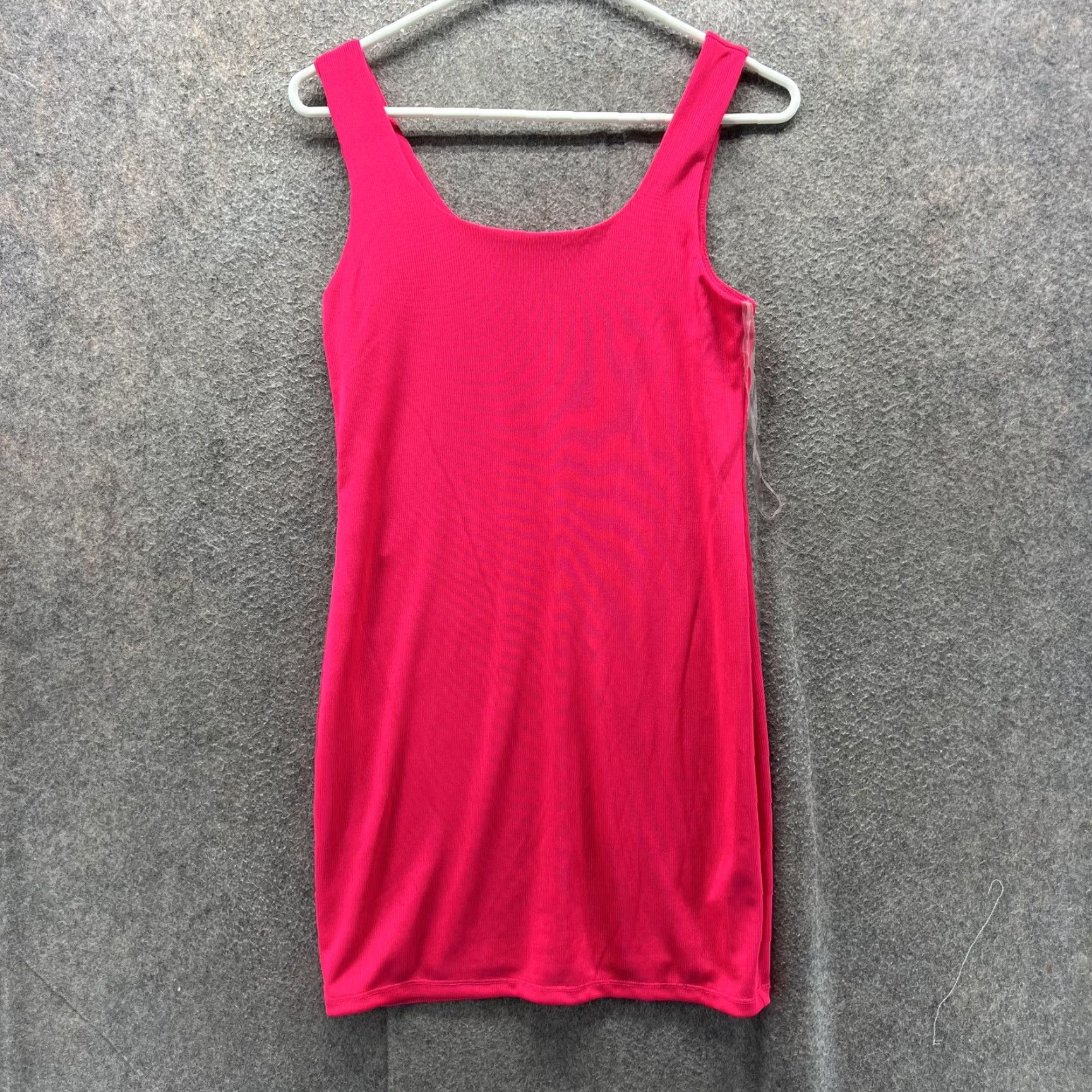 Vintage A New Day Dress Womens XS Pink Ribbed Knit Scoop Neck Tank Mini Bodycon Casual Womens XS Pink Knit Tank Dress Size XS / US 0-2 / IT 36-38 - 2 Thumbnail
