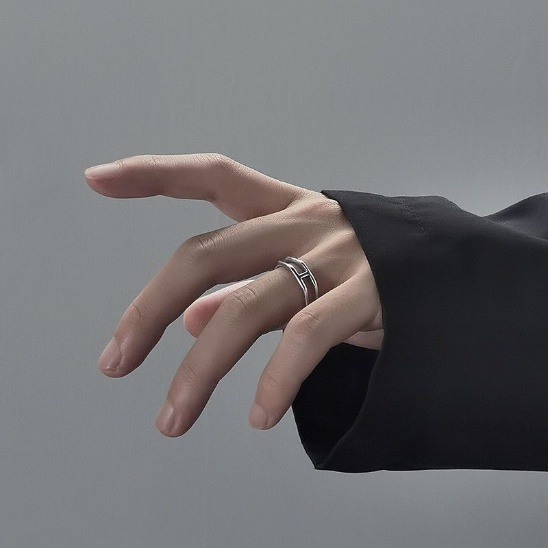 Jewelry X Modern Jewelry Rings Open Size Chrome Ring (Size 7-13) Size ONE SIZE - 3 Thumbnail