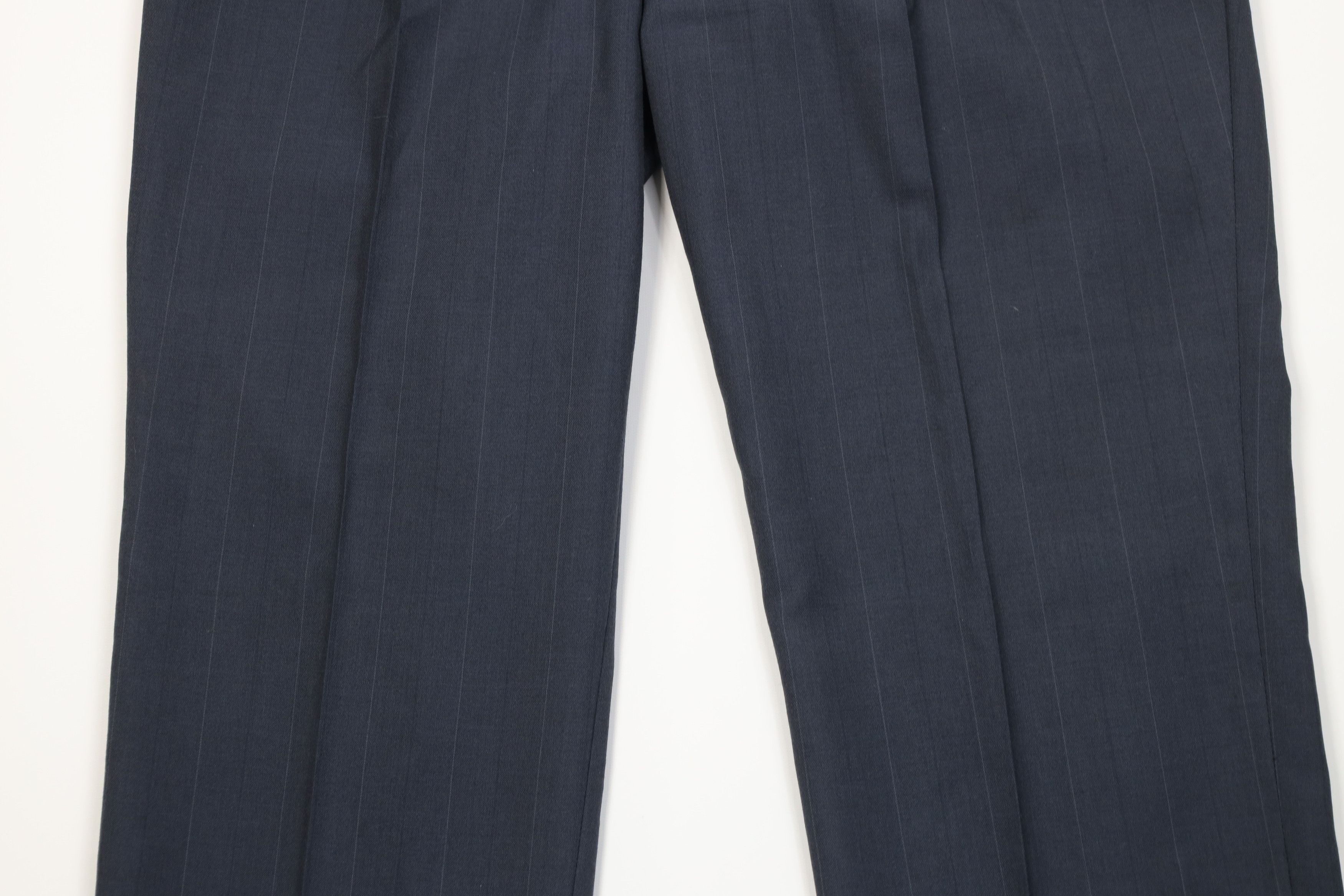 Vintage Vintage 90s Blend Knit Pinstriped Wide Leg Chino Pants USA Size US 34 / EU 50 - 3 Thumbnail