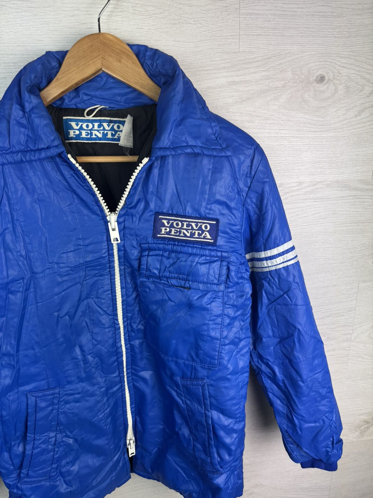 Vintage Vintage Volvo Penta Racing Work Jacket Blue Size US S / EU 44-46 / 1 - 3 Thumbnail