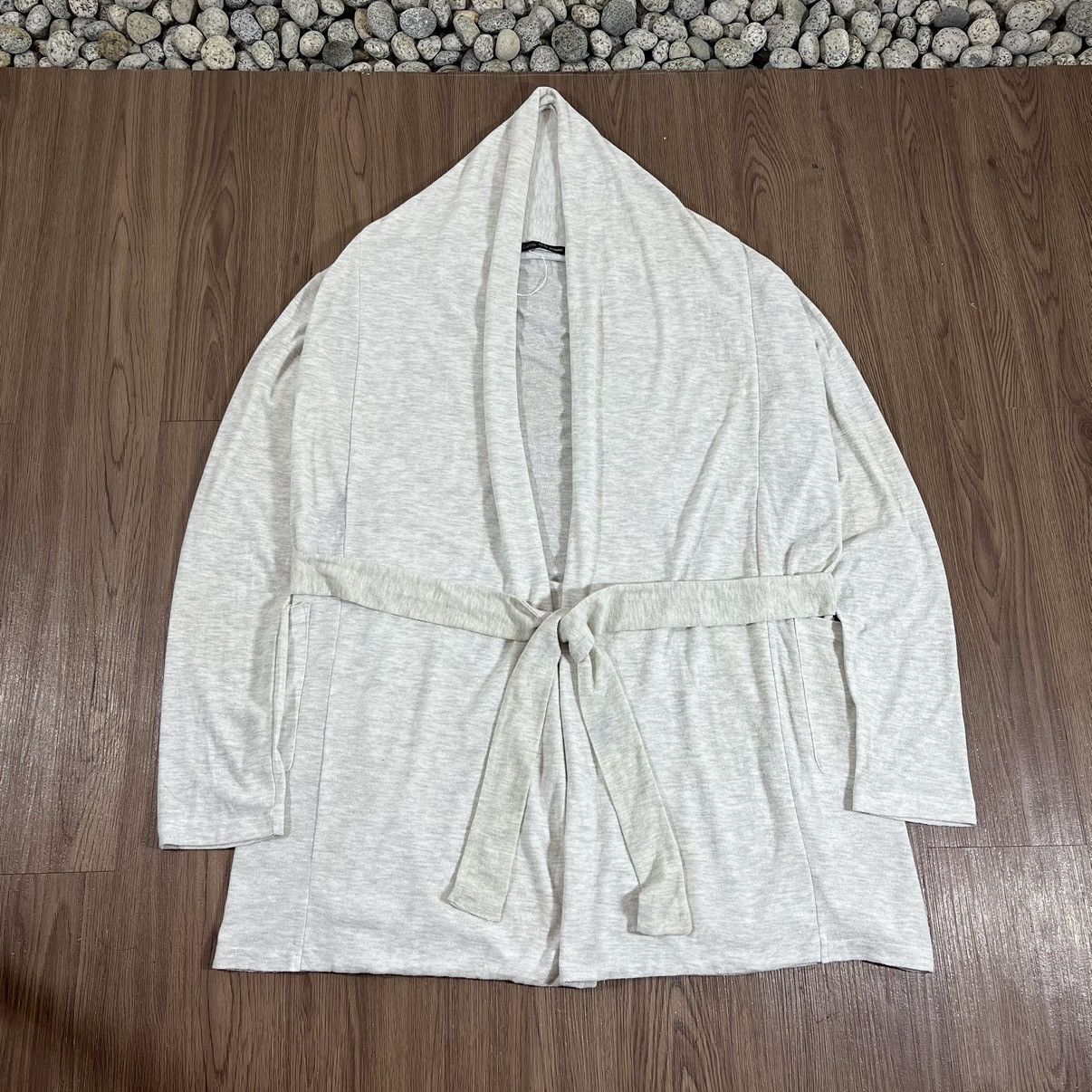 Tete Homme Tête Homme Robe Kimono Cardigan – Light Grey Wrap Belted Size US M / EU 48-50 / 2 - 3 Thumbnail