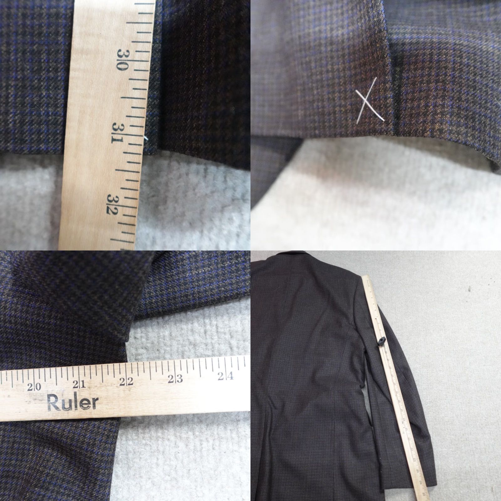 Ralph Lauren Lauren Ralph Lauren Blazer 42L Brown Blue Guncheck Plaid Wool Ultraflex NEW Size 42R - 8 Thumbnail