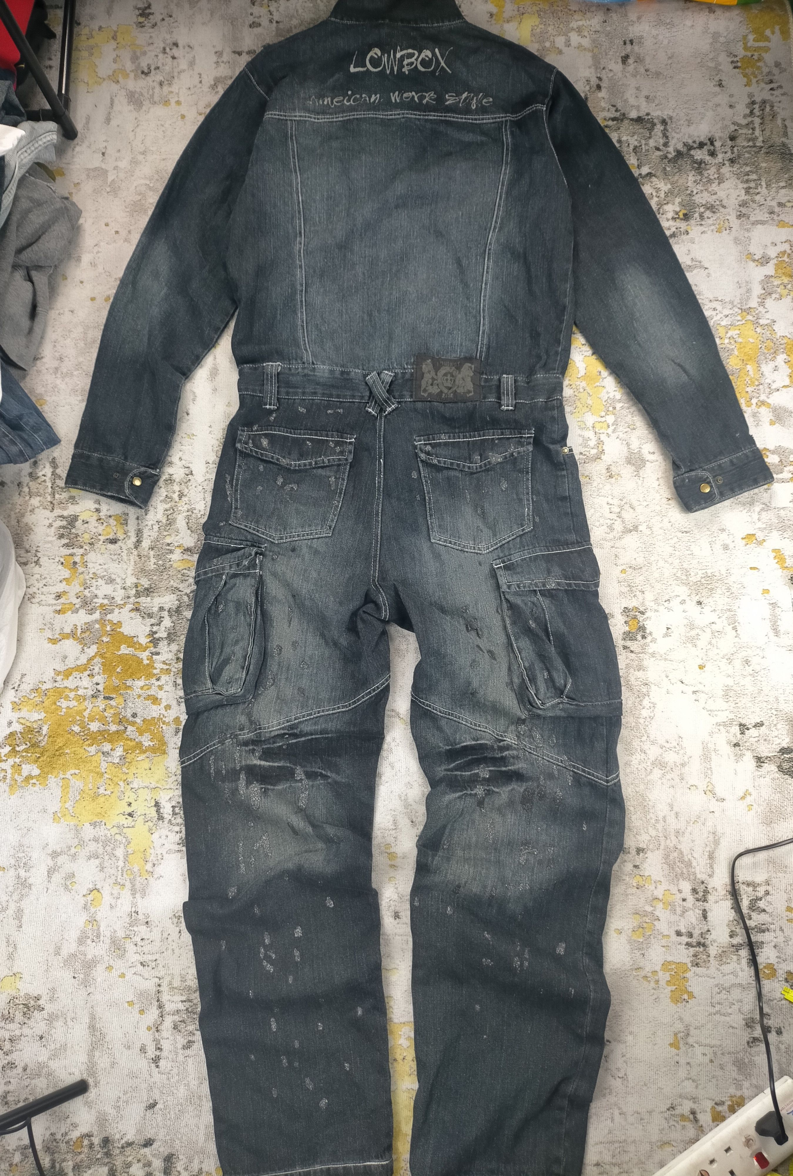LOWBOX LOWBOX Tactical Multipocket Punk Style Overall Jeans Size US 34 / EU 50 - 1 Thumbnail