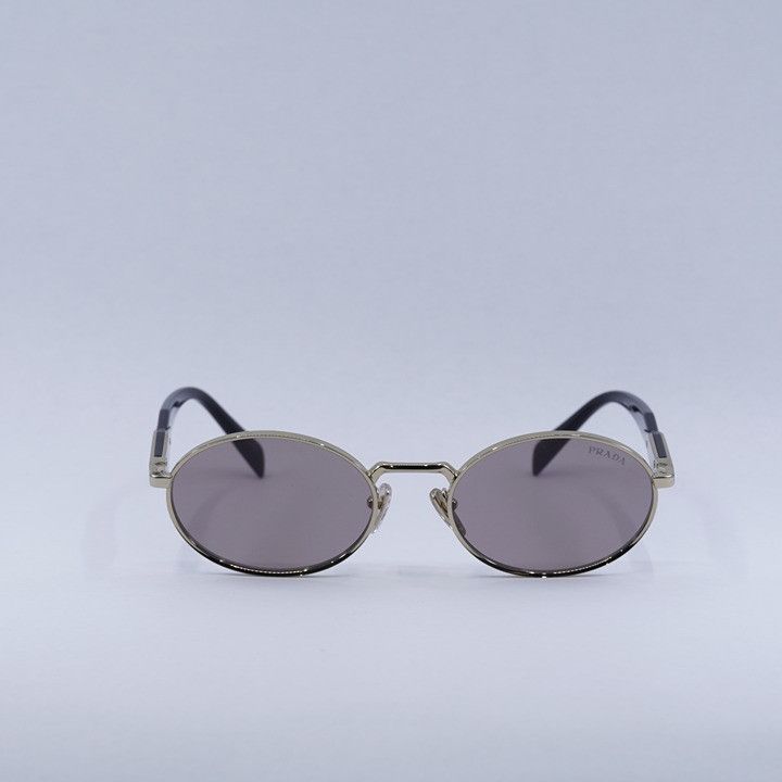 Prada Prada PR65ZS ZVN20I Sunglasses Pale Gold Oval Frame Size ONE SIZE - 3 Thumbnail