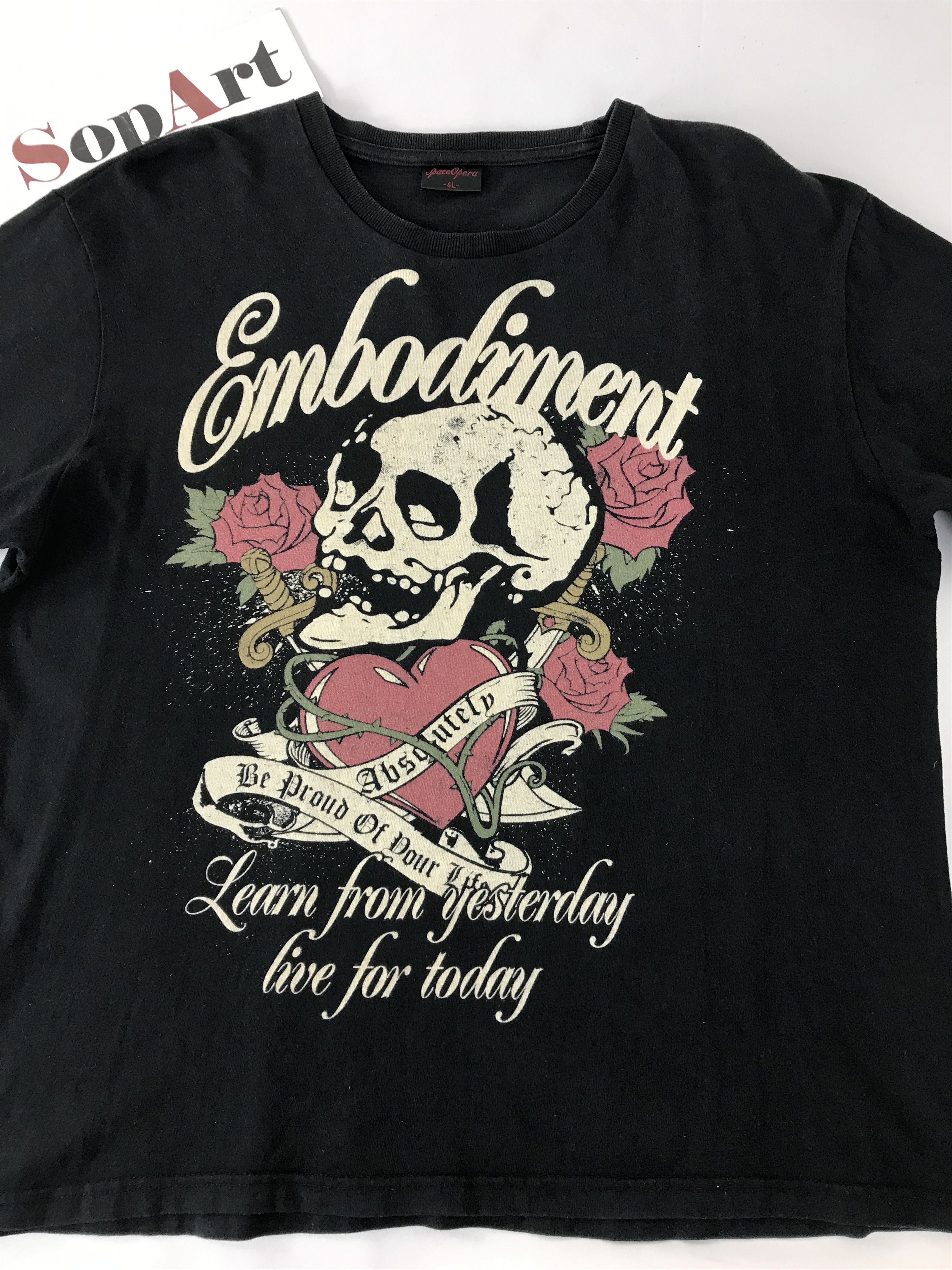 Japanese Brand Vintage Space Opera Embodiment Big Logo Skull Long Sleeve Size US L / EU 52-54 / 3 - 3 Thumbnail