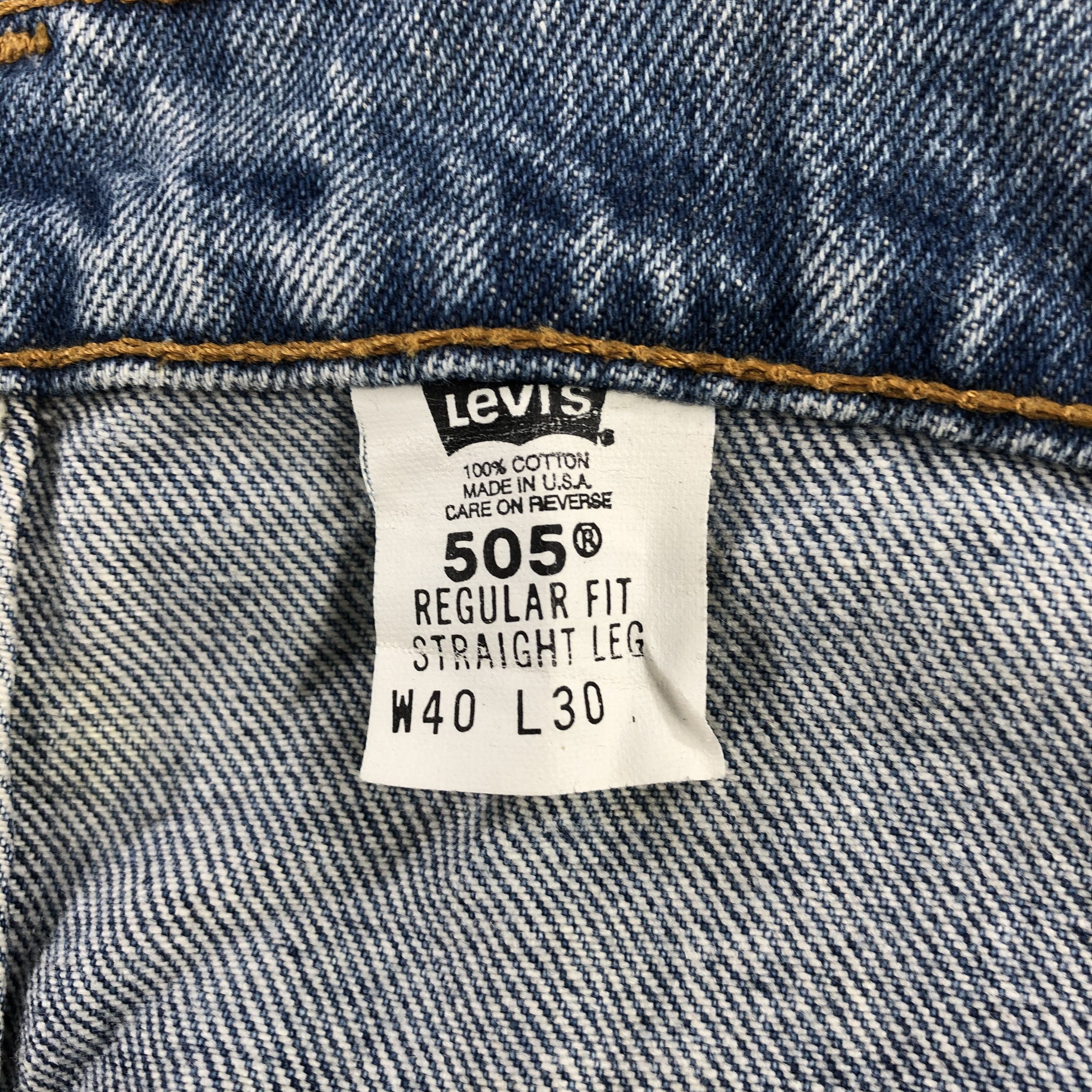 Levi's × Vintage 90s Vintage Blue Wash Levis 505 Jeans-JM2821 Size US 40 / EU 56 - 10 Thumbnail