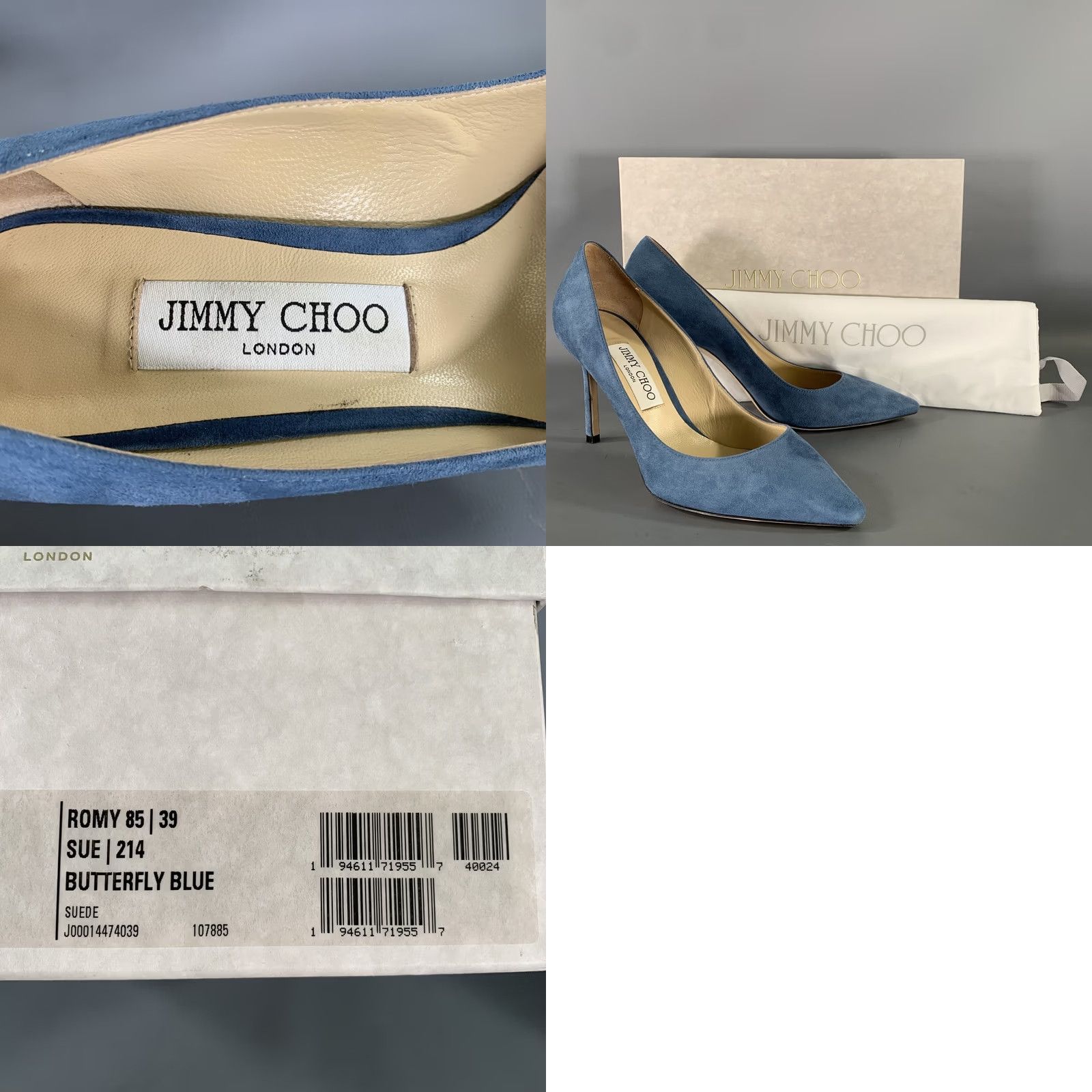 Jimmy Choo JIMMY CHOO Blue Suede Pumps Size 9 Womens J0001474039 Size US 9 / IT 39 - 8 Thumbnail