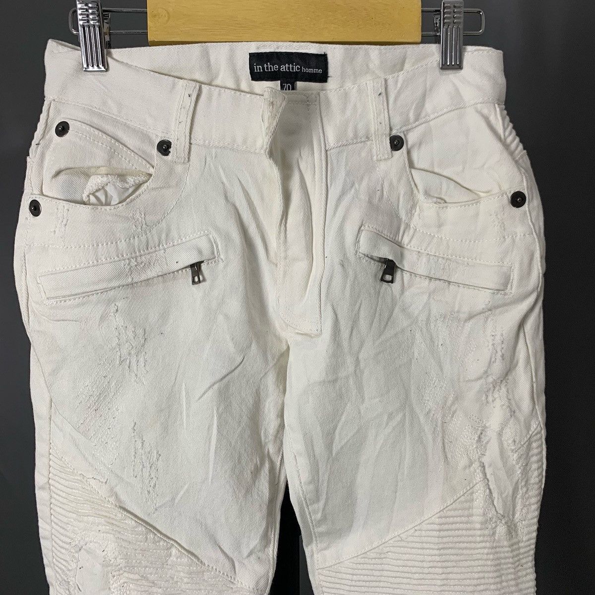 In The Attic In the Attic Biker denim Balmain style Size US 28 / EU 44 - 1 Thumbnail