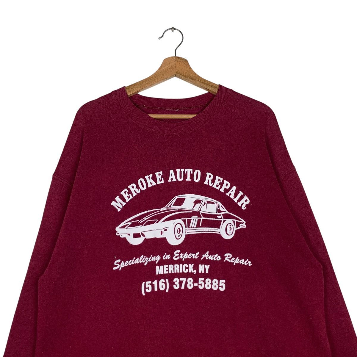 Vintage Vintage MEROKE Auto Repair Crewneck Sweatshirt #1501-C67 Size US L / EU 52-54 / 3 - 2 Thumbnail