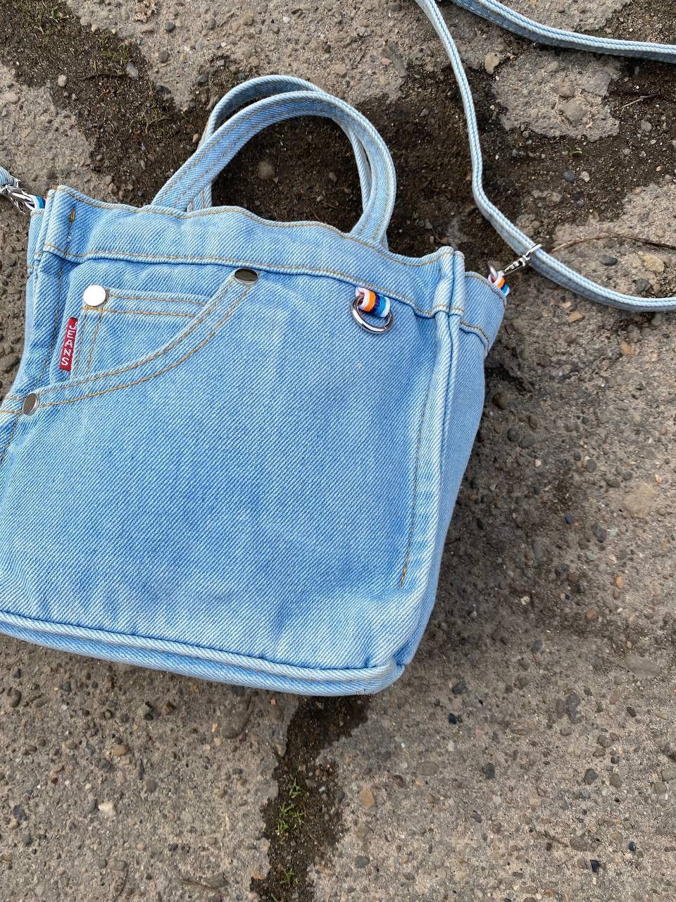 Japanese Brand Jeans faded mini diesel like sling bag Size ONE SIZE - 6 Thumbnail