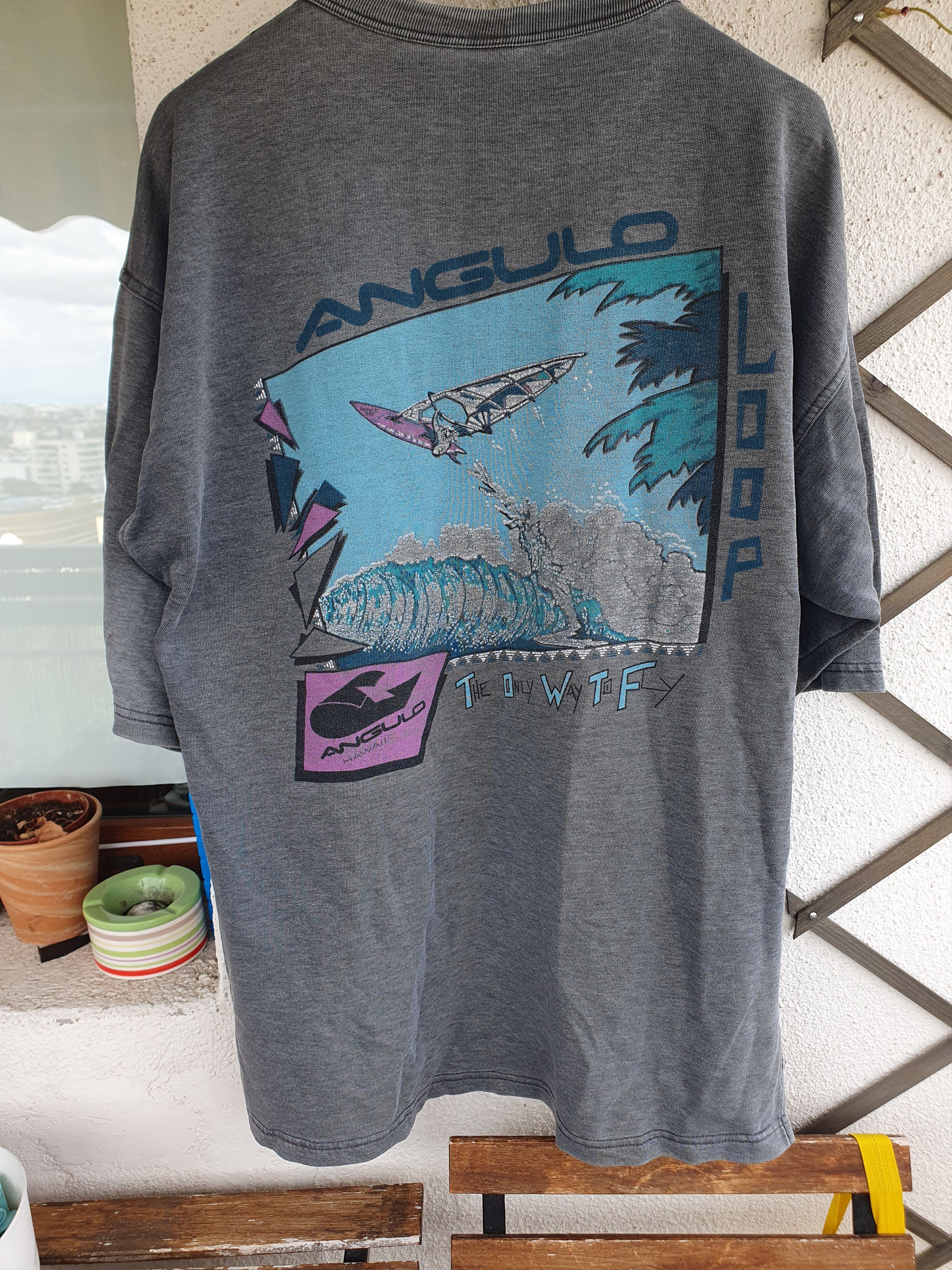 Vintage Angulo Hawaii Vintage Surf t-shirt The Only Way To Fly sz XL Size US XXL / EU 58 / 5 - 1 Thumbnail
