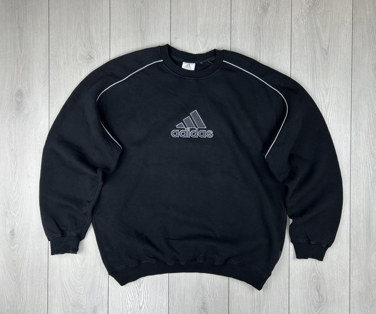 Adidas × Vintage Adidas Vintage Sweatshirt Black Size XL Size US XL / EU 56 / 4 - 1 Thumbnail