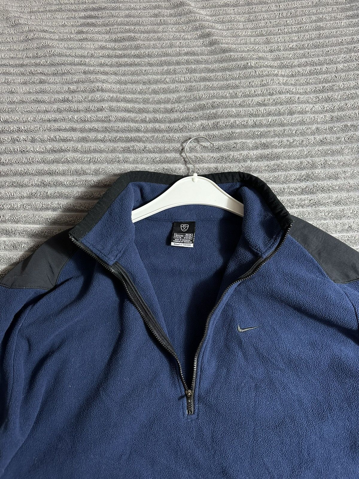 Nike × Vintage Nike Golf Portugal 🇵🇹 Vintage Fleece Navy 1/4 Zip Sweatshirt Size US L / EU 52-54 / 3 - 7 Thumbnail