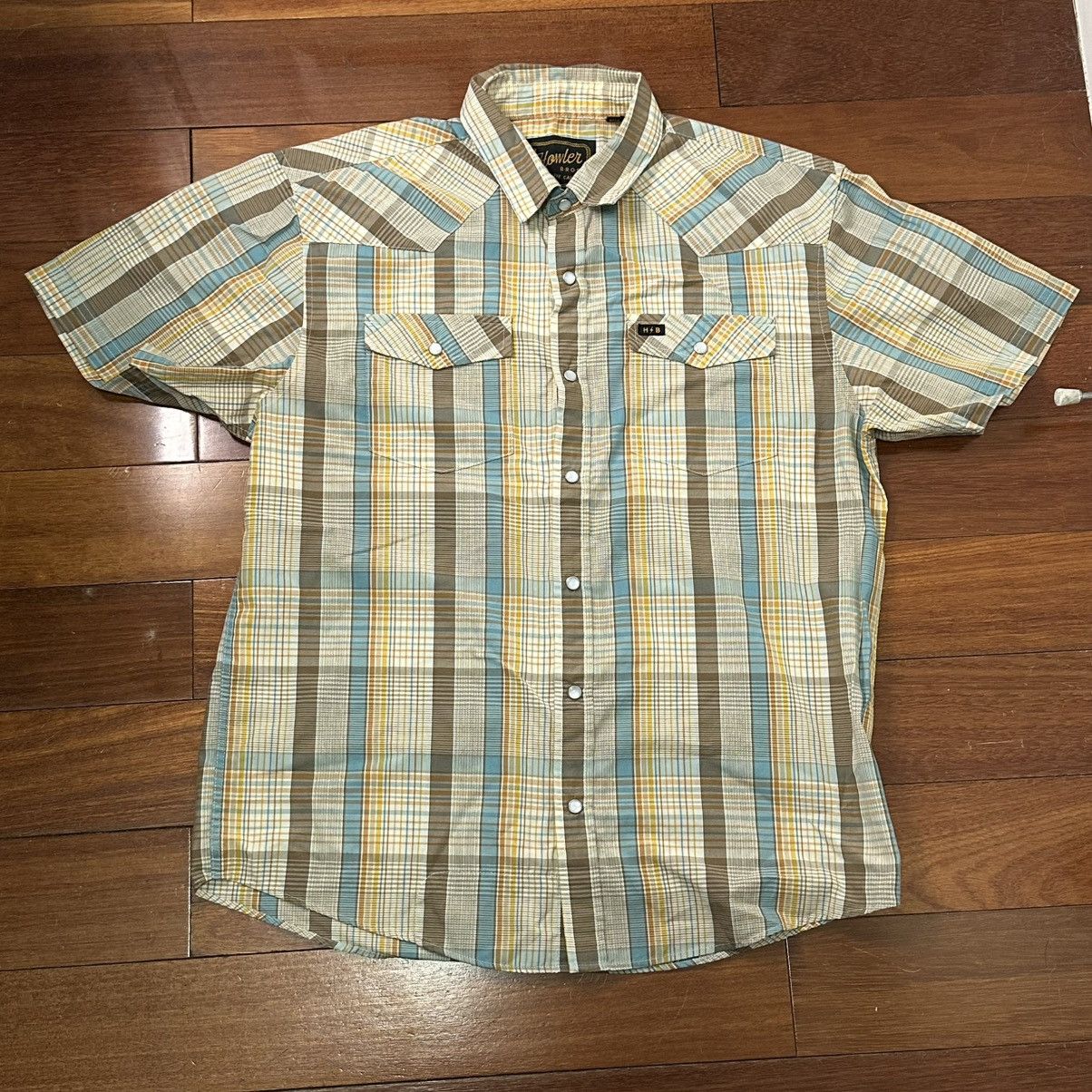 Howler Brothers Howler Brothers New H Bar B Pearl Snapshirt Plaid Seafoam M Size US M / EU 48-50 / 2 - 1 Thumbnail