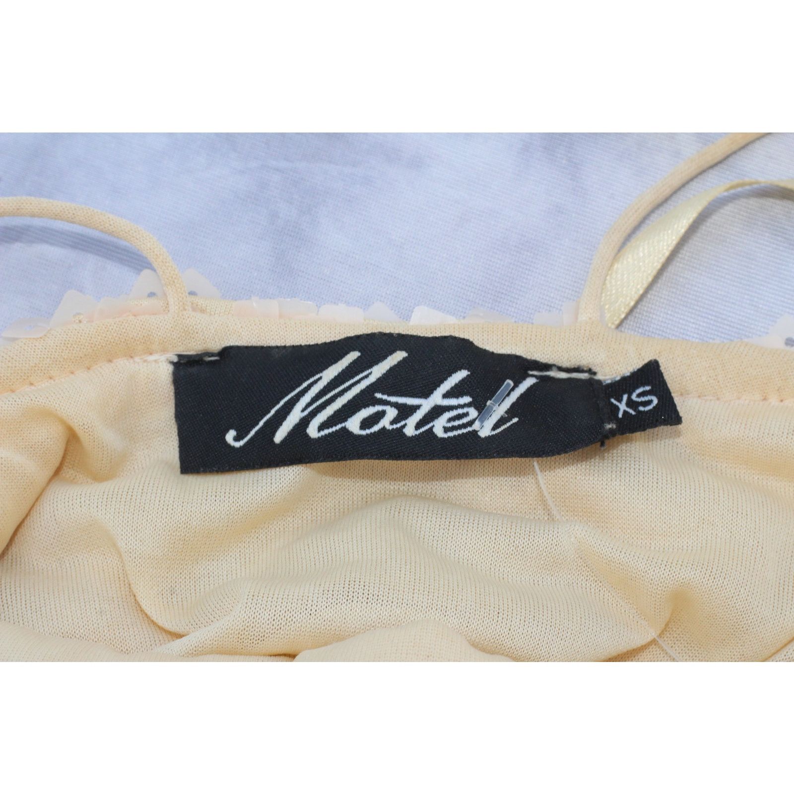 Other Matet Sequin Mini Dress Pale Yellow XS or Versatile Top Size XS / US 0-2 / IT 36-38 - 3 Thumbnail