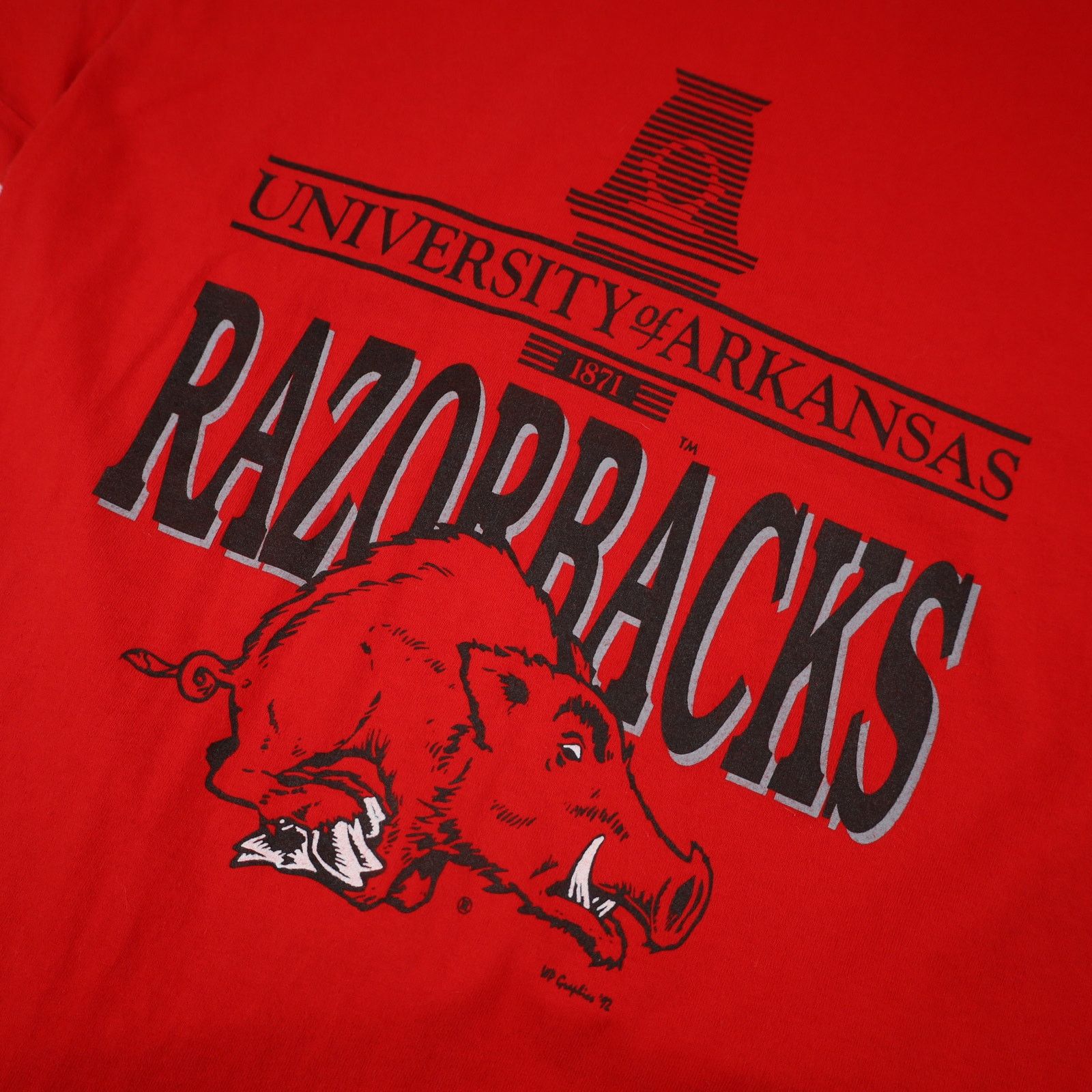 NCAA × Vintage Vintage University of Arkansas Razorbacks Graphic T Shirt Size US L / EU 52-54 / 3 - 4 Thumbnail