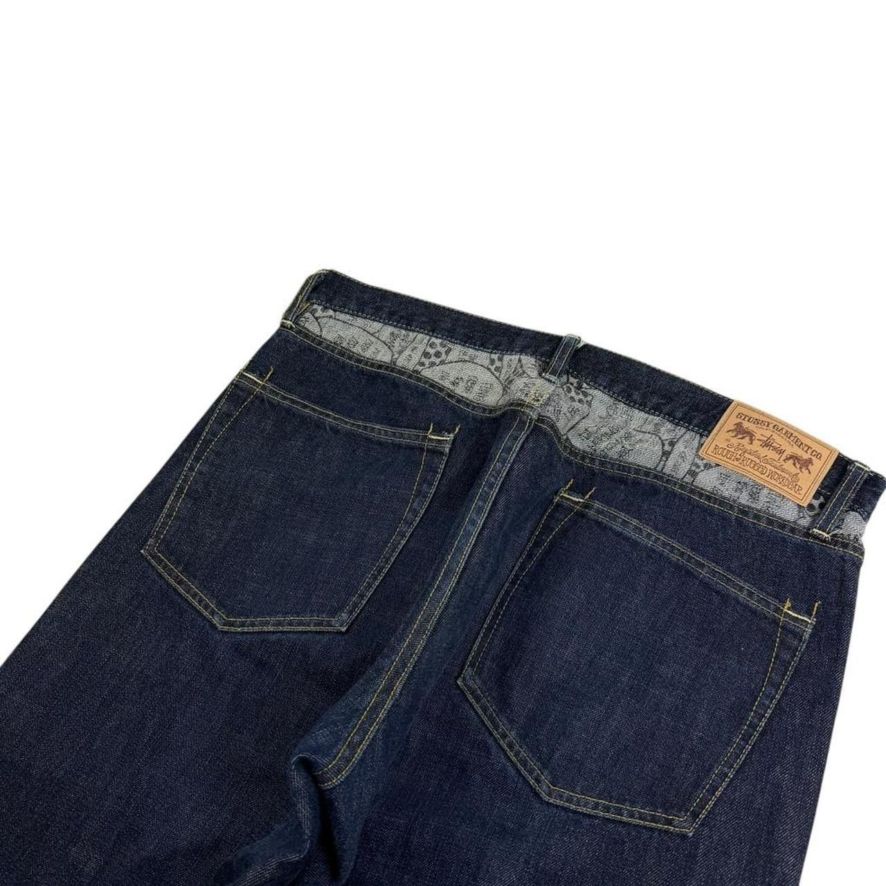 Stussy Vintage 2000s Stussy Rough Rugged Denim Comic Jeans Waist 35 Size US 35 - 3 Thumbnail