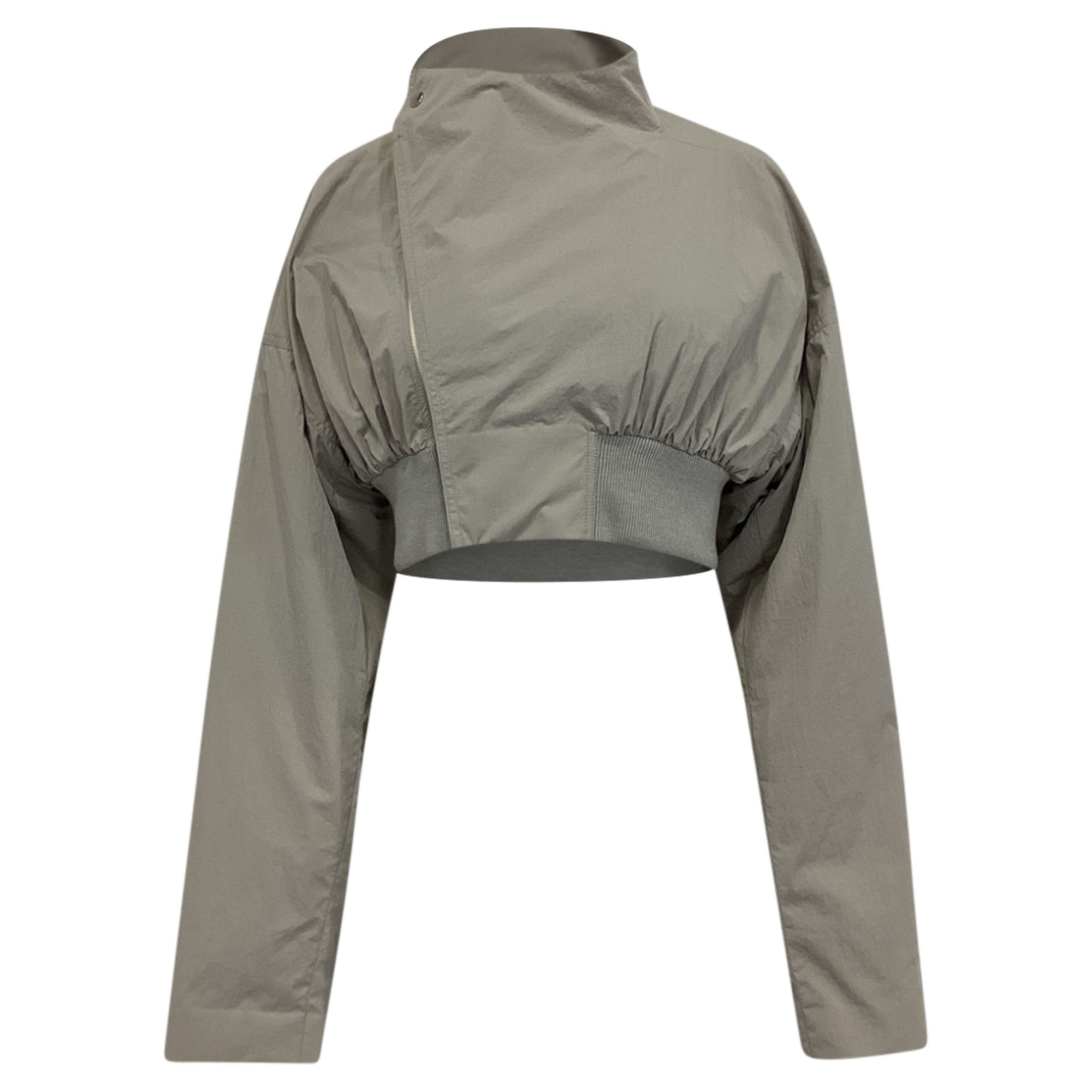 Rick Owens Rick Owens Hollywood Cropped Flight Jacket in Grey Polyamid Size XXS / US 00 / IT 34 - 1 Thumbnail