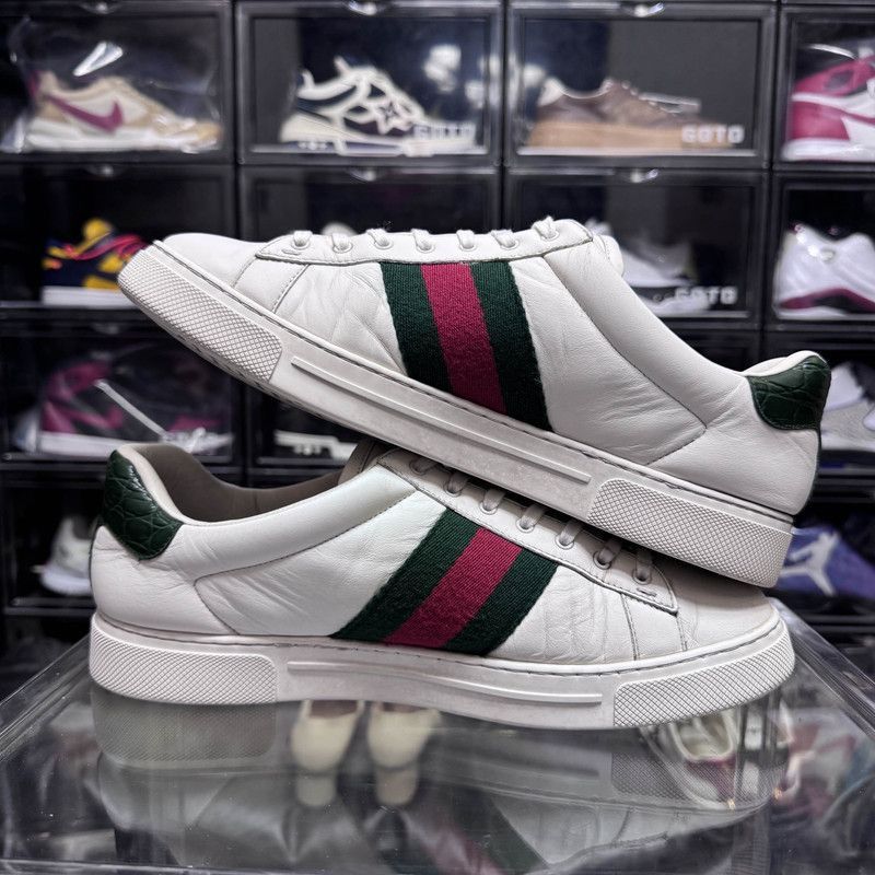 Gucci Gucci Ace Leather Low Top Sneakers for Men - Size US 9.5 / EU 42-43 - 5 Thumbnail