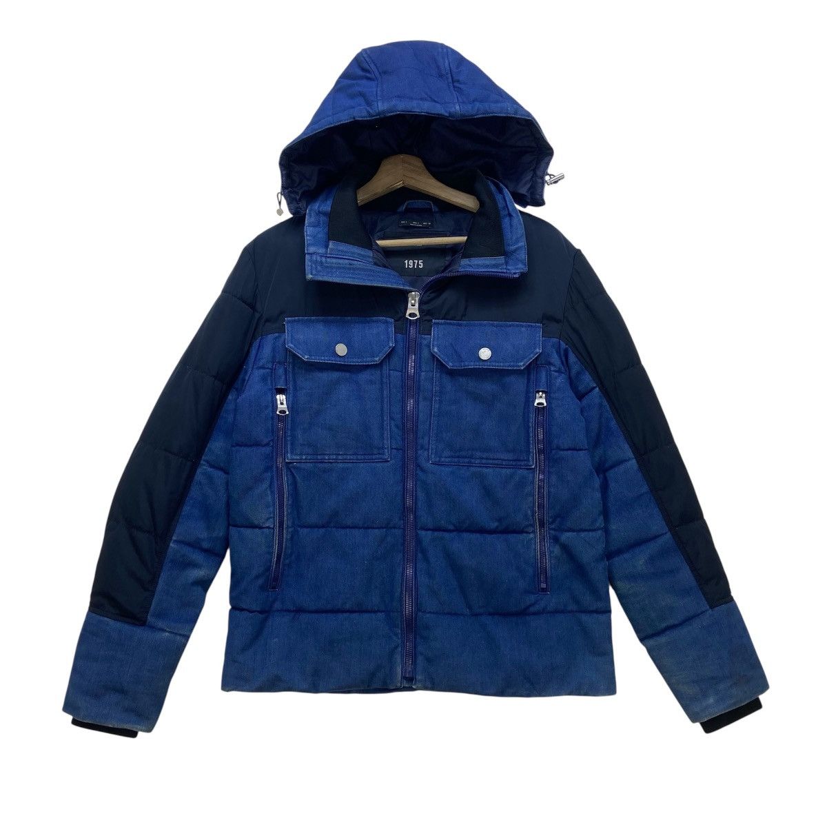 Zara Zara Man Original Denim Puffer Jacket Size US S / EU 44-46 / 1 - 1 Thumbnail
