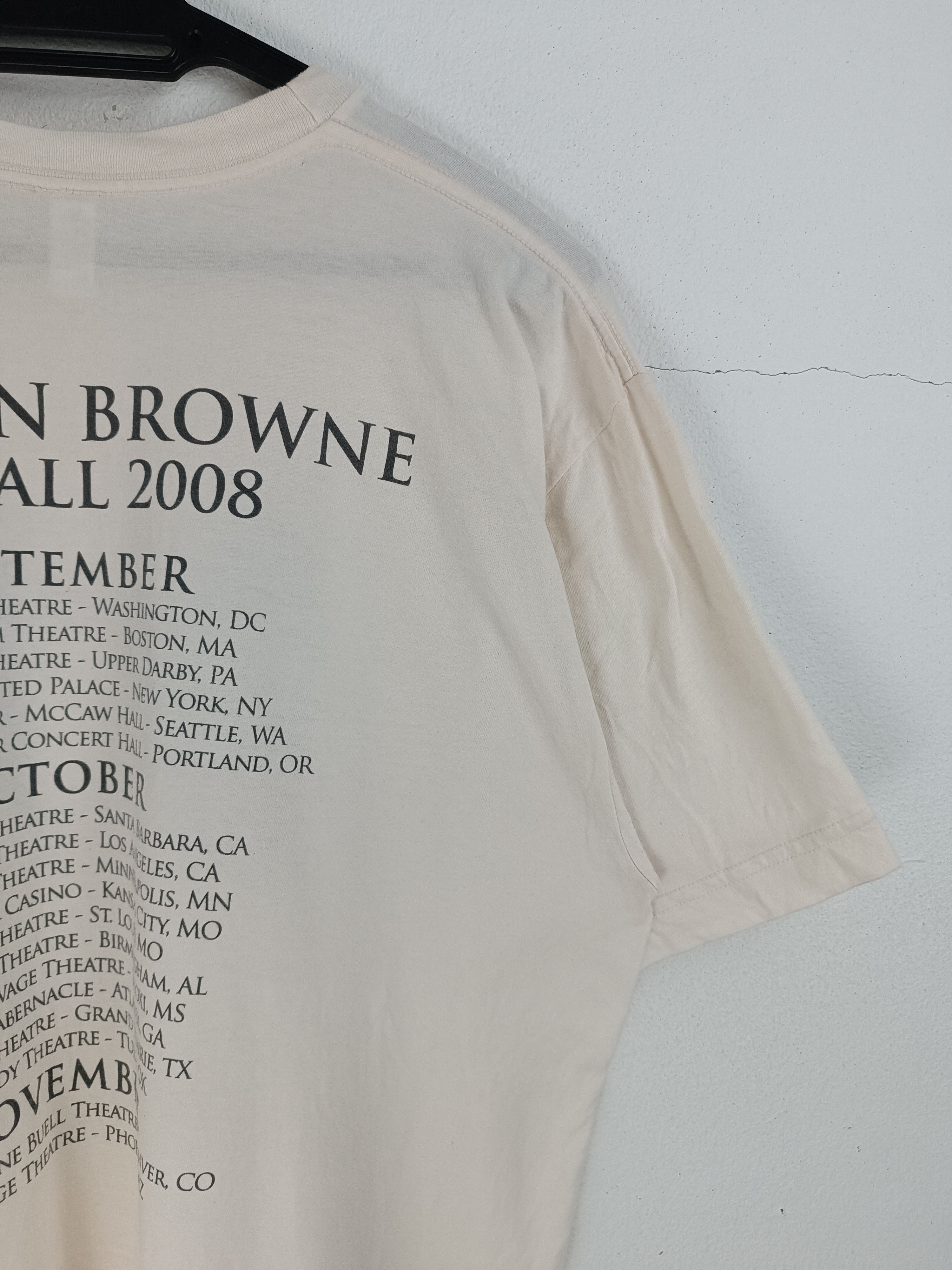 Band Tees VINTAGE 08 JACKSON BROWNE TOUR US springsteen neil young Size US L / EU 52-54 / 3 - 15 Thumbnail